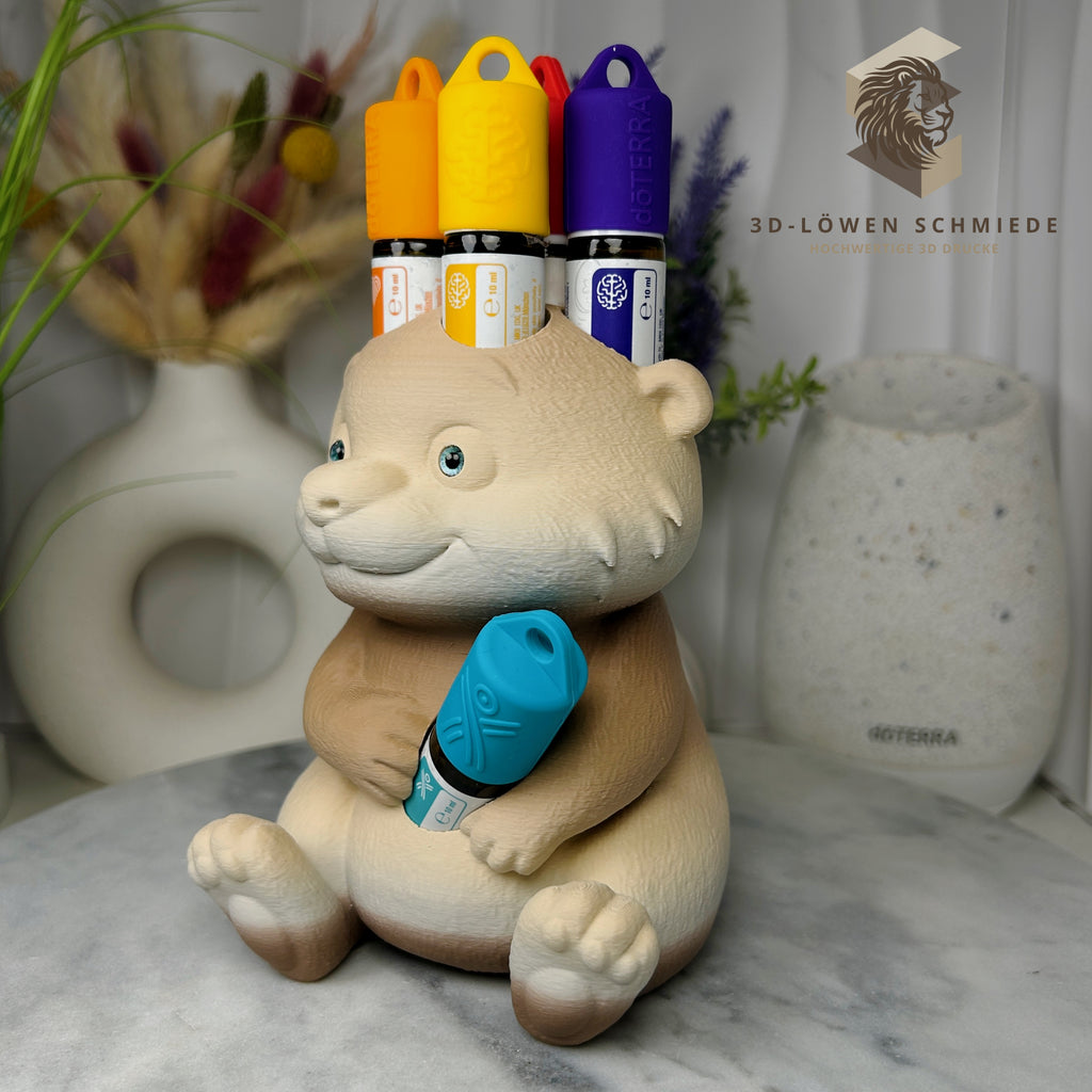 doTERRA Aufsteller KidsCollection „Otti der Otter“ für Ätherische Öle Platz für 7x 10ml Roll On, Geschenkidee, Aufbewahrung, Organizer