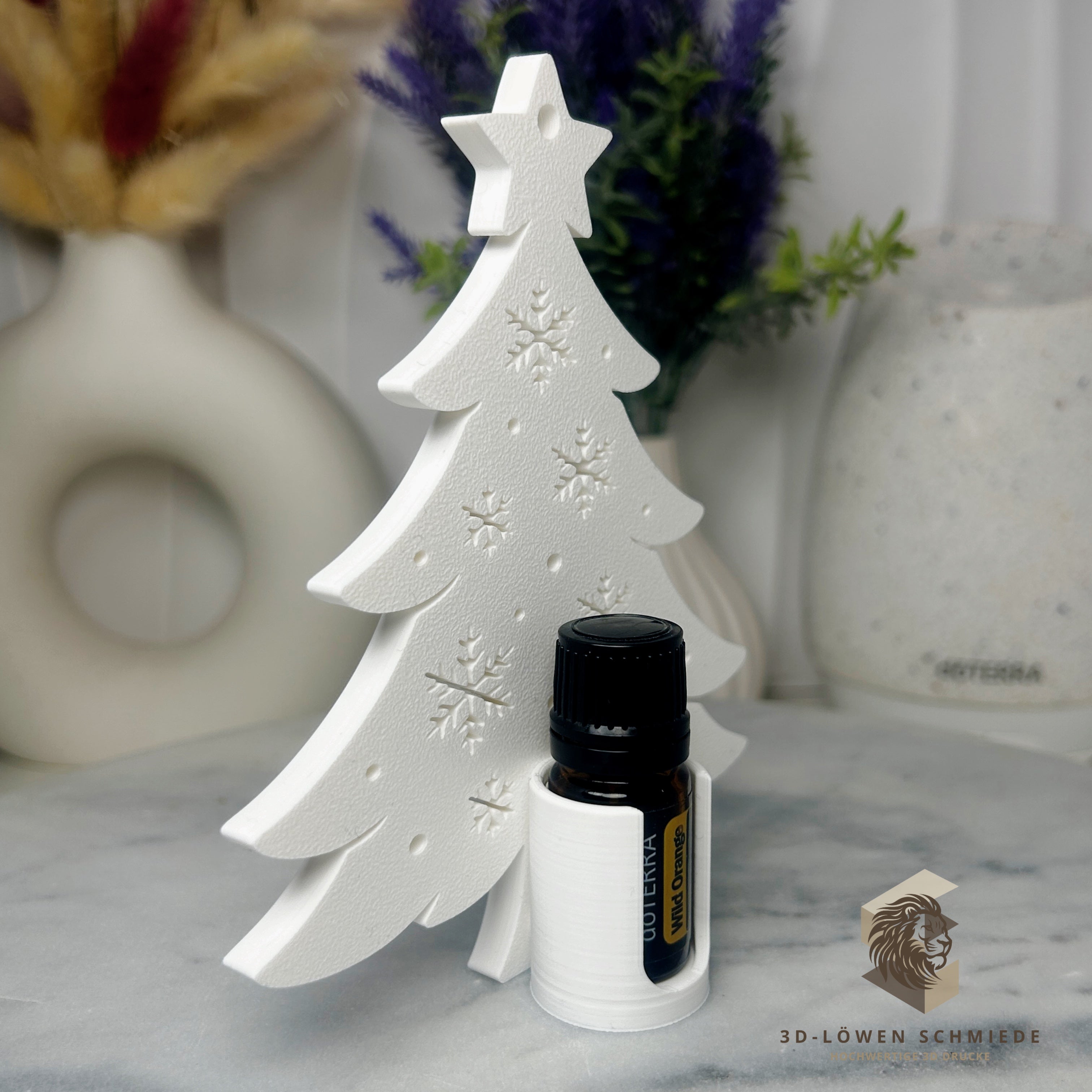 Aroma Weihnachtsbaum Aufsteller oder Anhänger für Ätherische Öle, Platz für 1x 15ml oder 1x 5ml Flasche. stilvolle, Geschenk, Berater