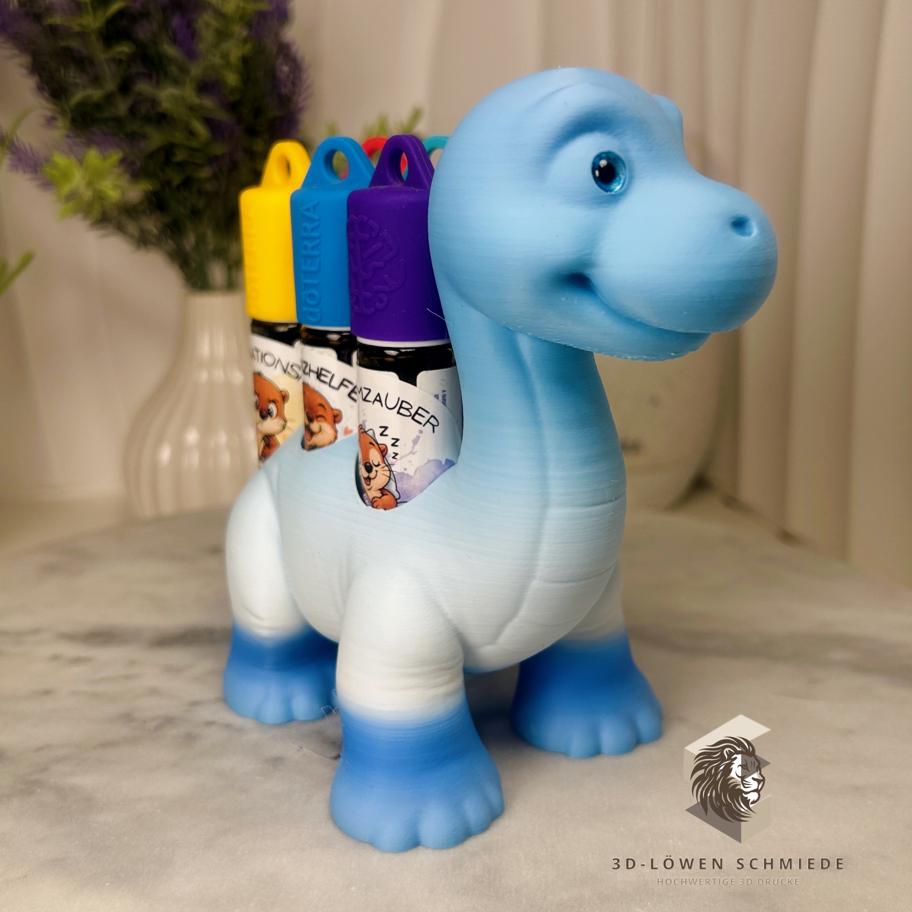 doTERRA Kids Collection Aufsteller für Ätherische Öle, Dino „Milo“ Platz für 7x 10ml Roll-Ons stilvolle Aufbewahrung, Praktisch, Einzigartig