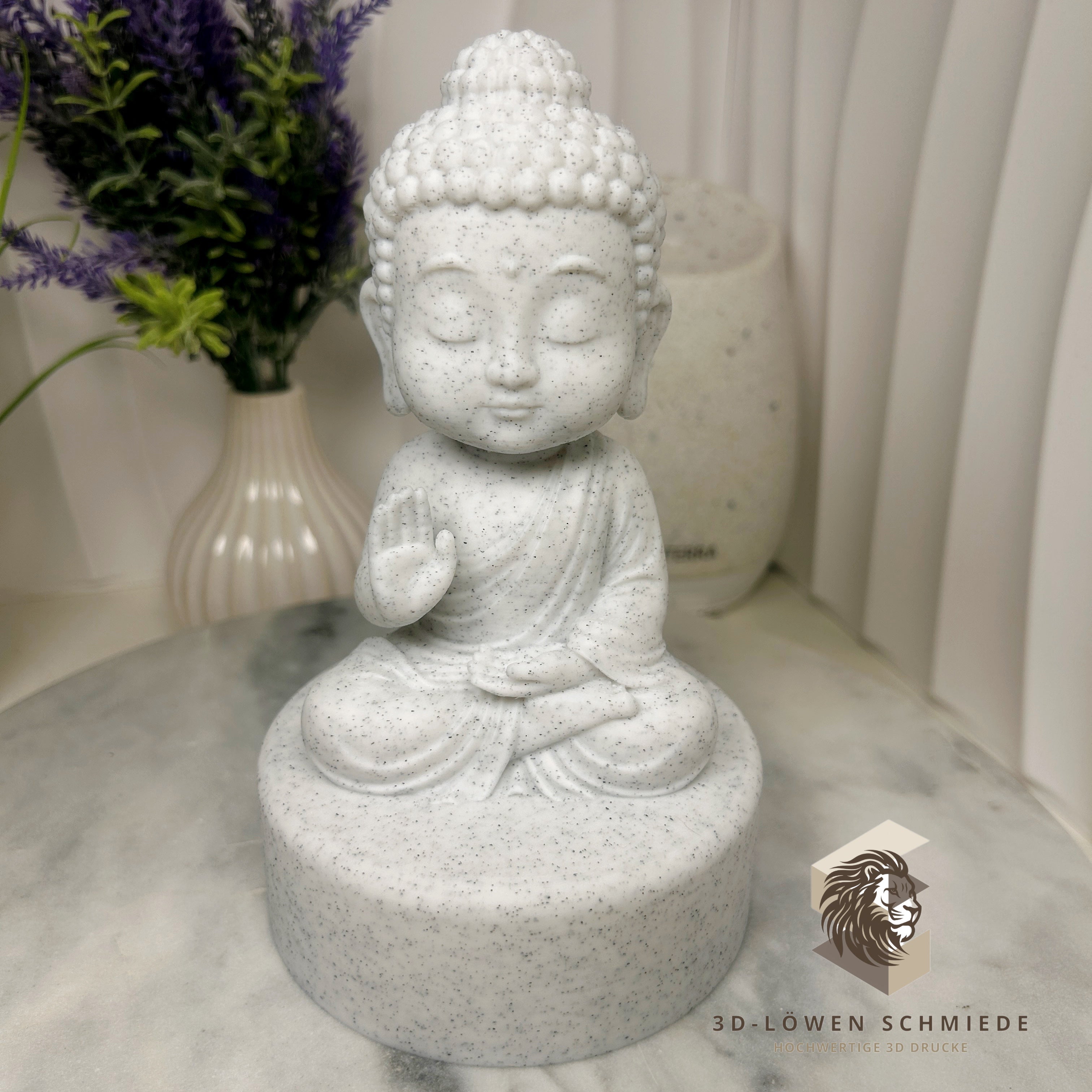 doTERRA Buddha Aufsteller für ätherische Öle | Drehbarer Oil Organizer | Aromatherapie Halter | Ölflaschen Aufbewahrung | Marmor Weiß Design
