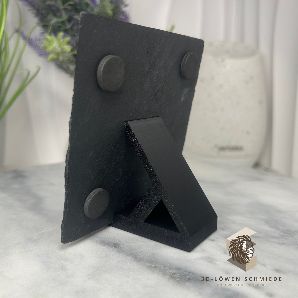 Personalisierte Schieferplatte mit Foto und Namen, Haustier | Personen Gravur, Untersetzer oder Deko Aufsteller Individuelles Geschenk Idee