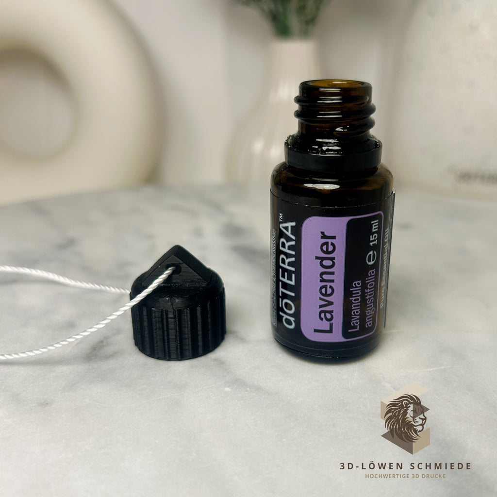 doTERRA kompatibler Aufhänger Deckel für Ölflaschen, Ersatzdeckel für 5ml und 15ml Flaschen inkl. Kordel