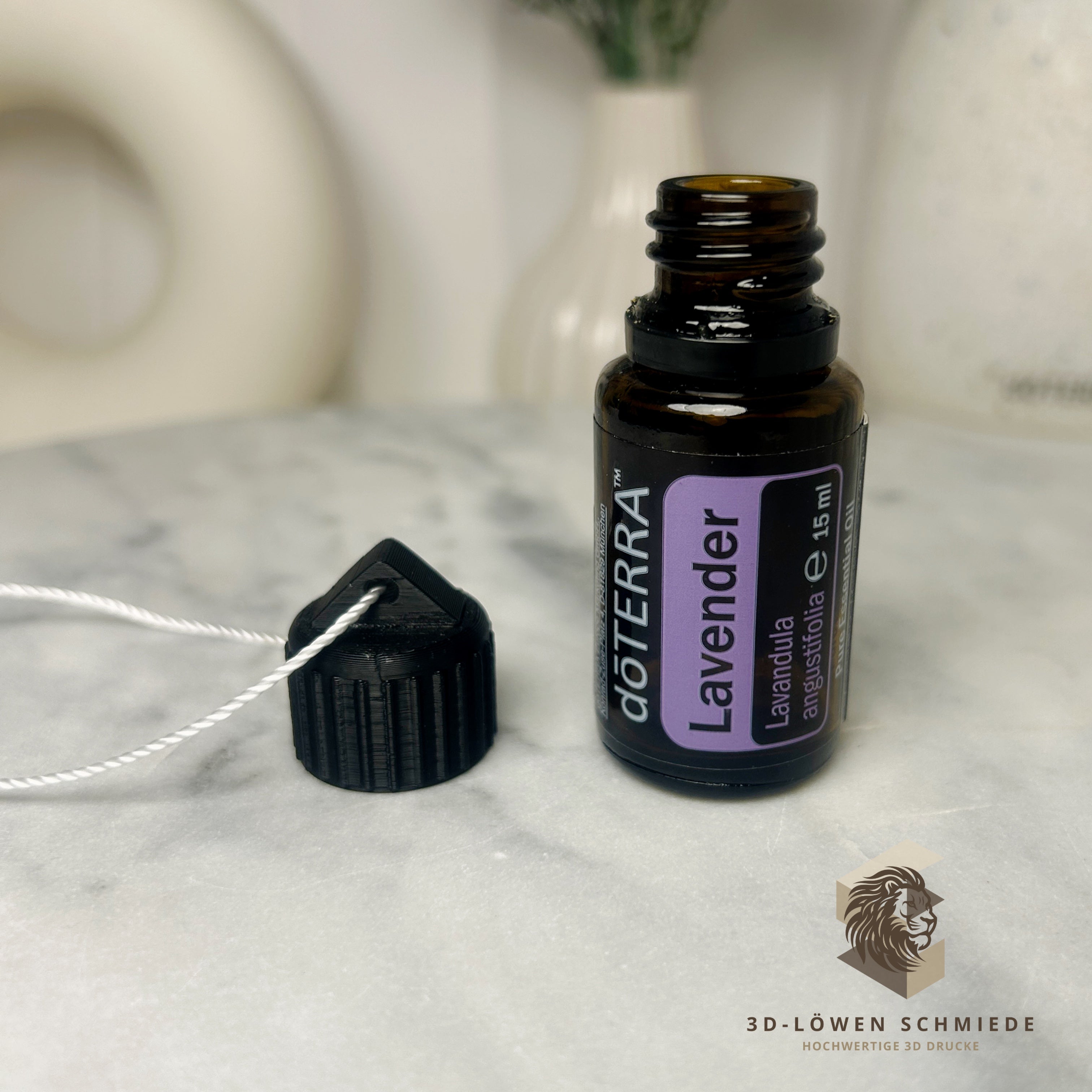 doTERRA kompatibler Aufhänger Deckel für Ölflaschen, Ersatzdeckel für 5ml und 15ml Flaschen inkl. Kordel