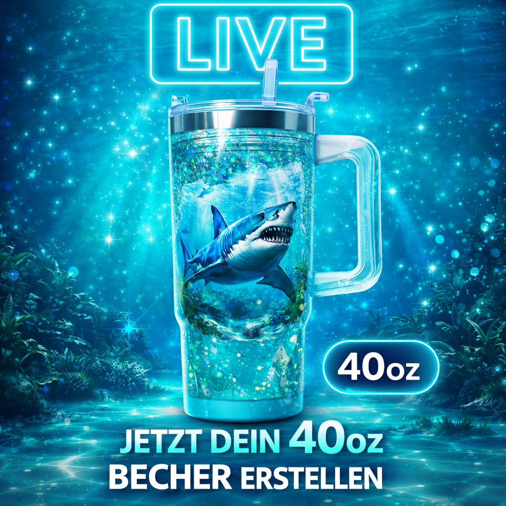 Live Glitzer Cup XXL 40oz erstellen, dein persönlicher Glitzerbecher im TikTok Live