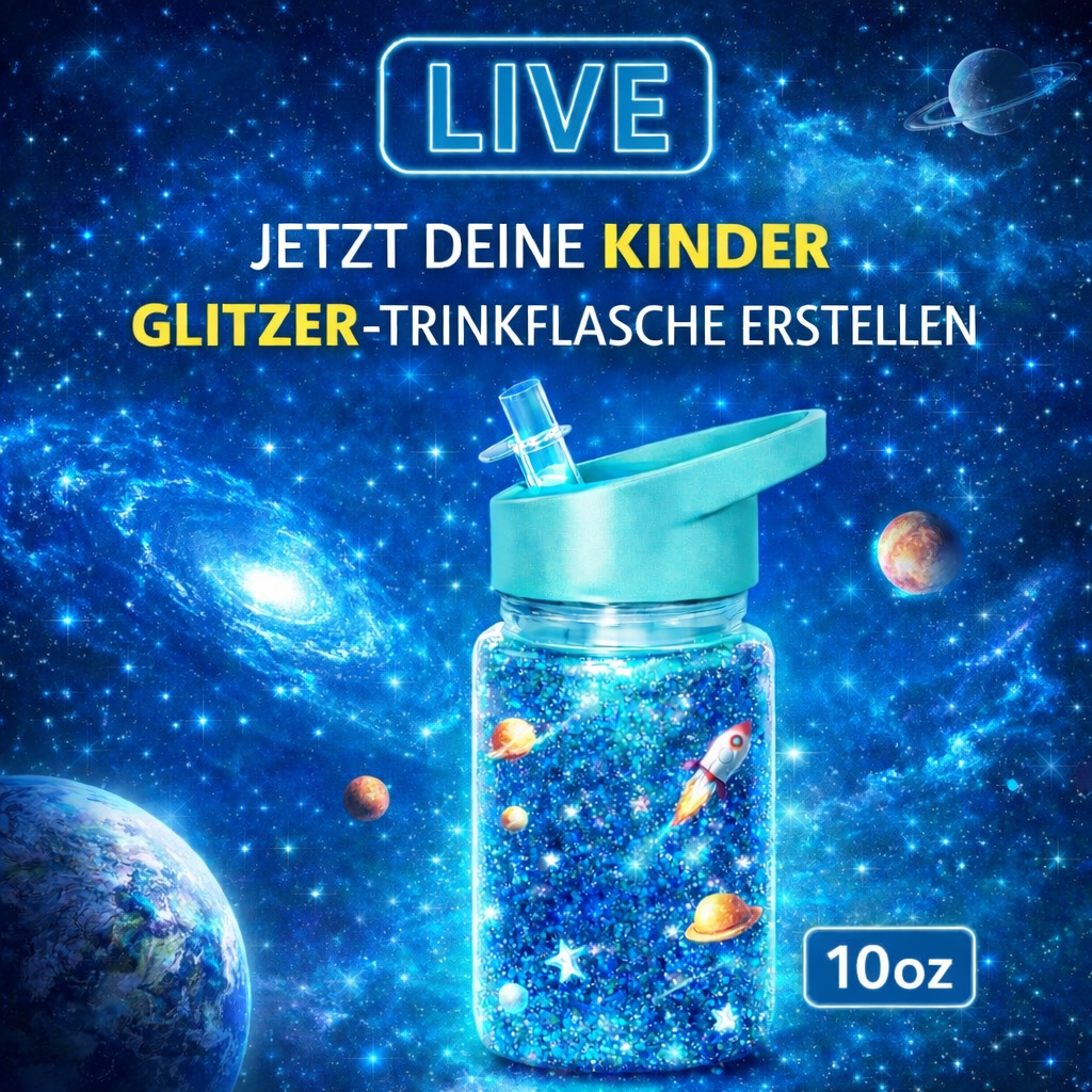 Live Glitzer GLITZER-
TRINKFLASCHE 10 oz erstellen, im TikTok Live