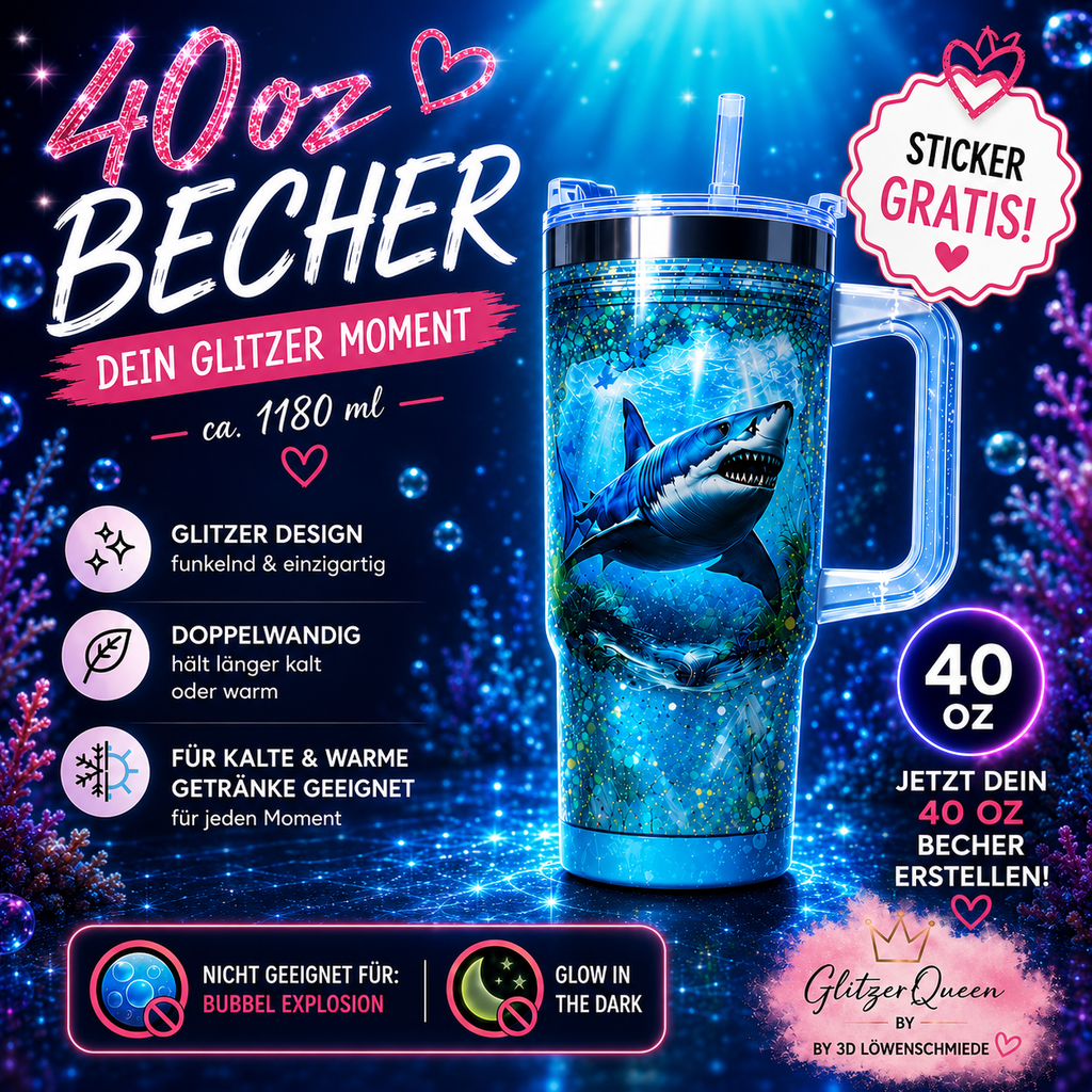 Live Glitzer Cup XXL 40oz erstellen, dein persönlicher Glitzerbecher im TikTok Live