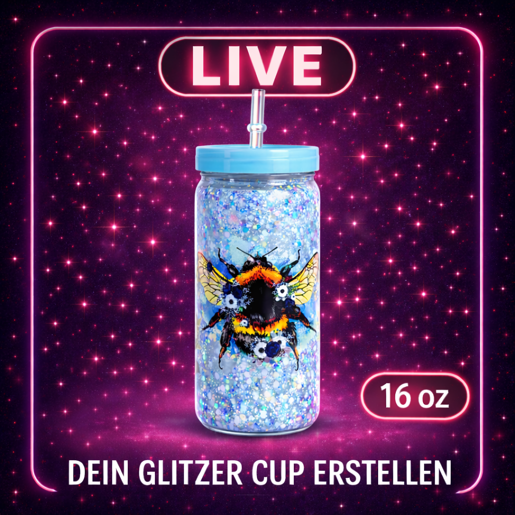 Live Glitzer Cup 16oz erstellen, dein persönlicher Glitzerbecher im TikTok Live