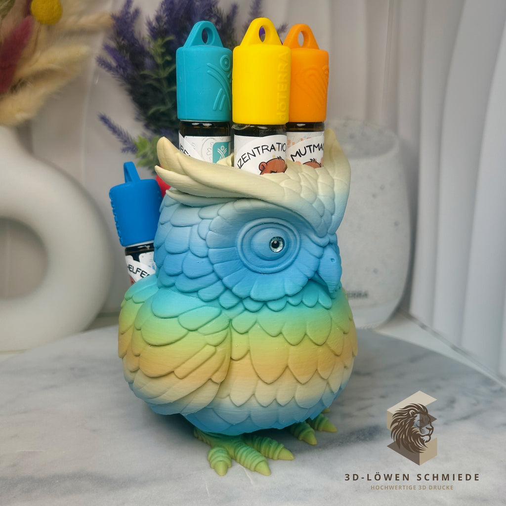 Aufsteller Ätherische Öle für Roll On’s unsere niedliche Eule Kauzig passend für die KidsCollection der doTERRA Serie