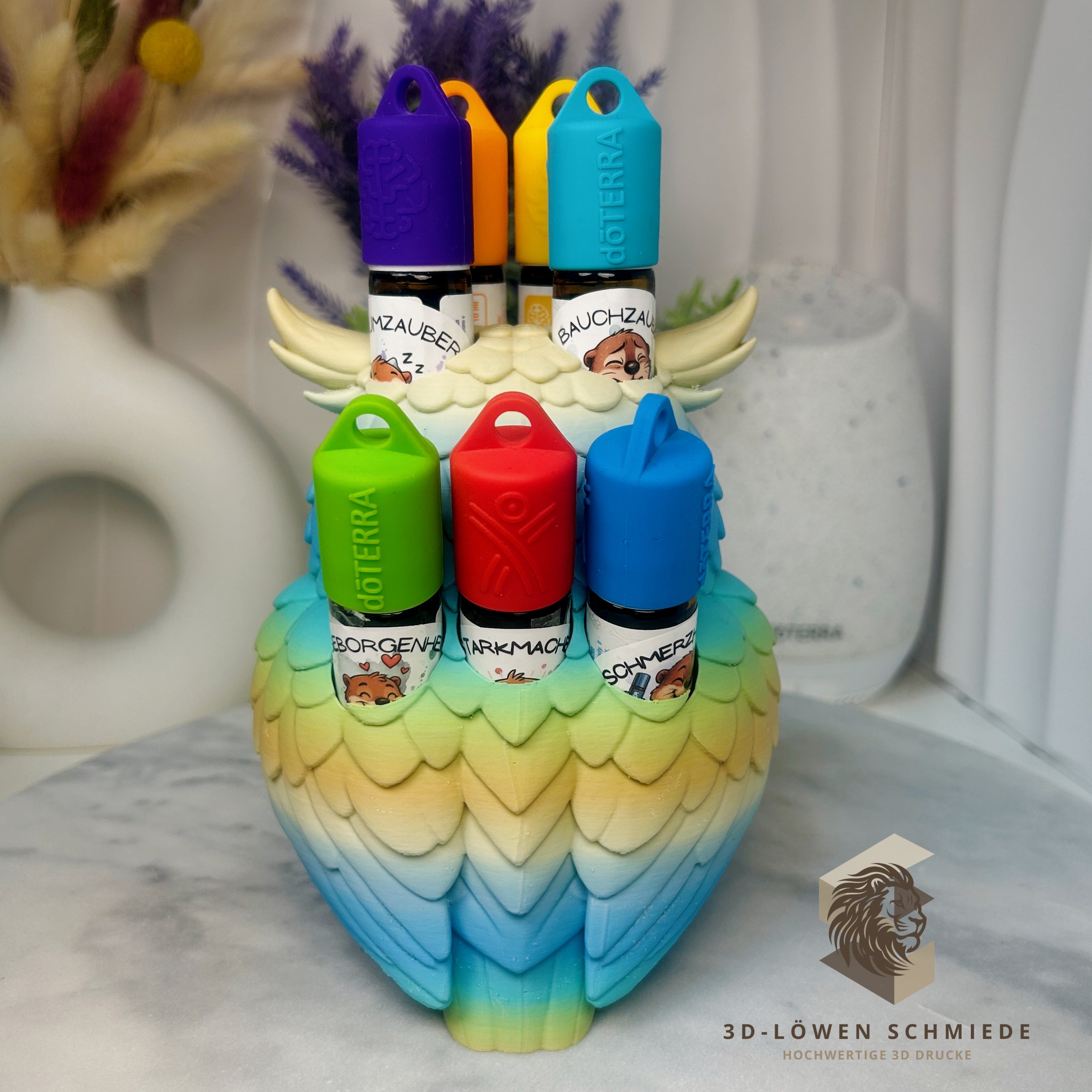 Aufsteller Ätherische Öle für Roll On’s unsere niedliche Eule Kauzig passend für die KidsCollection der doTERRA Serie