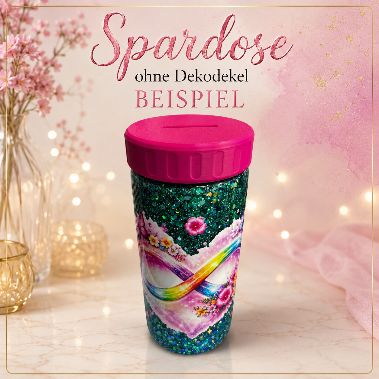 💖 Spar-Dose Deluxe – Deine ganz persönliche Wunsch-Spardose