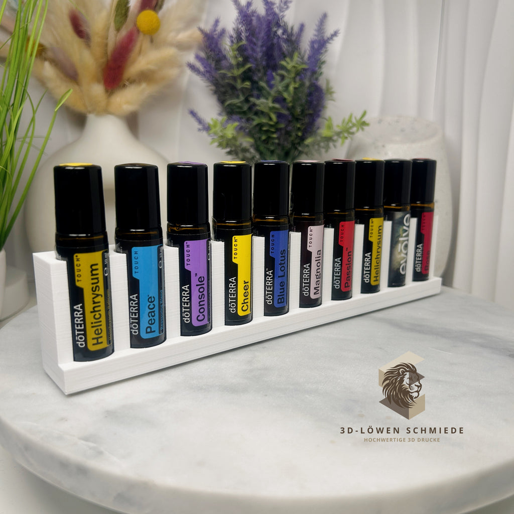 doTERRA Aufsteller Aufbewahrung Platz für 10x bis 38x 10ml Ätherische Öl Touch Roll-On‘s mit Sichtfenster auf die Öle, Geschenkidee