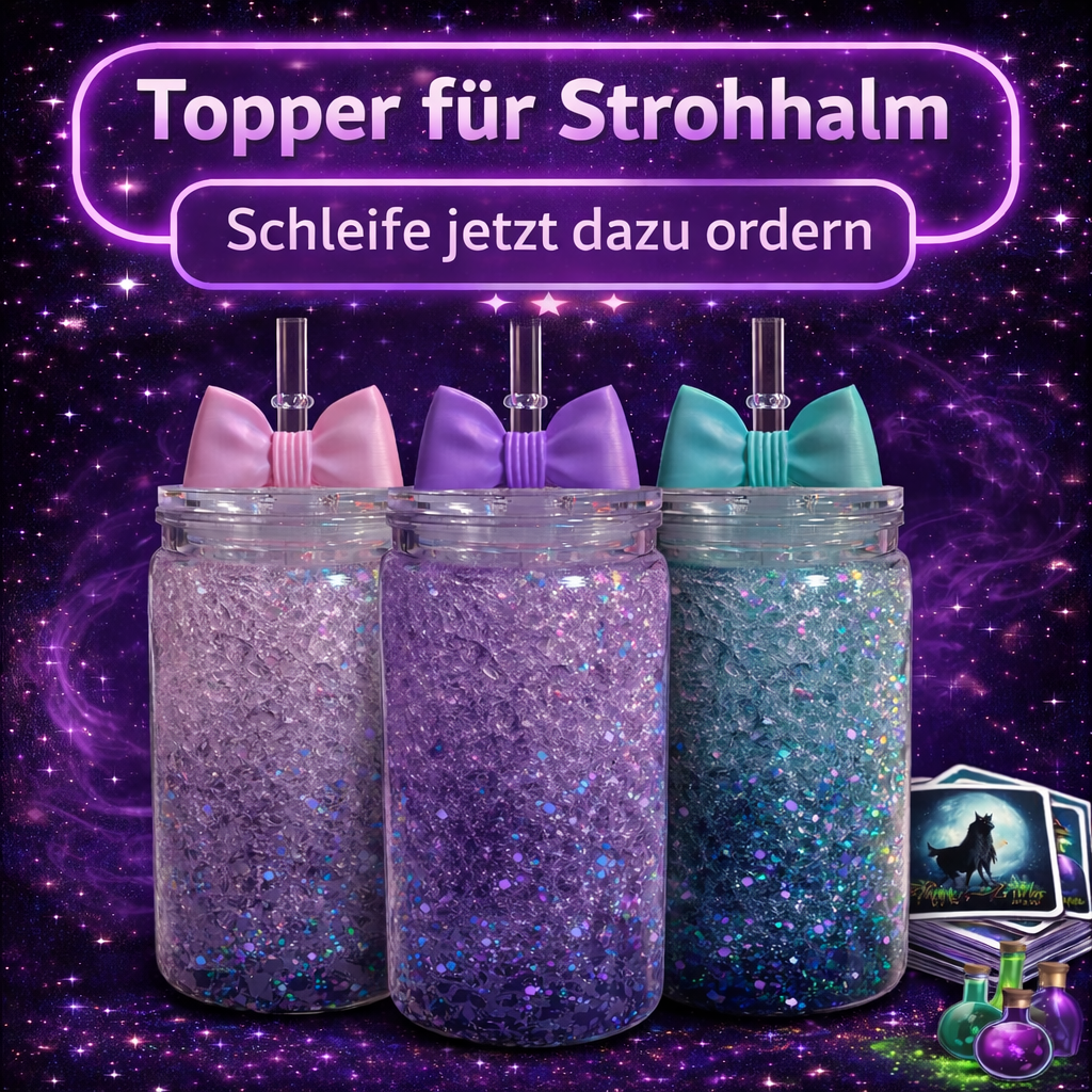 ✨ Topper für Strohhalm, Schleife ✨ Das perfekte Extra für deine individuelle Cup 💖 Live aussuchen