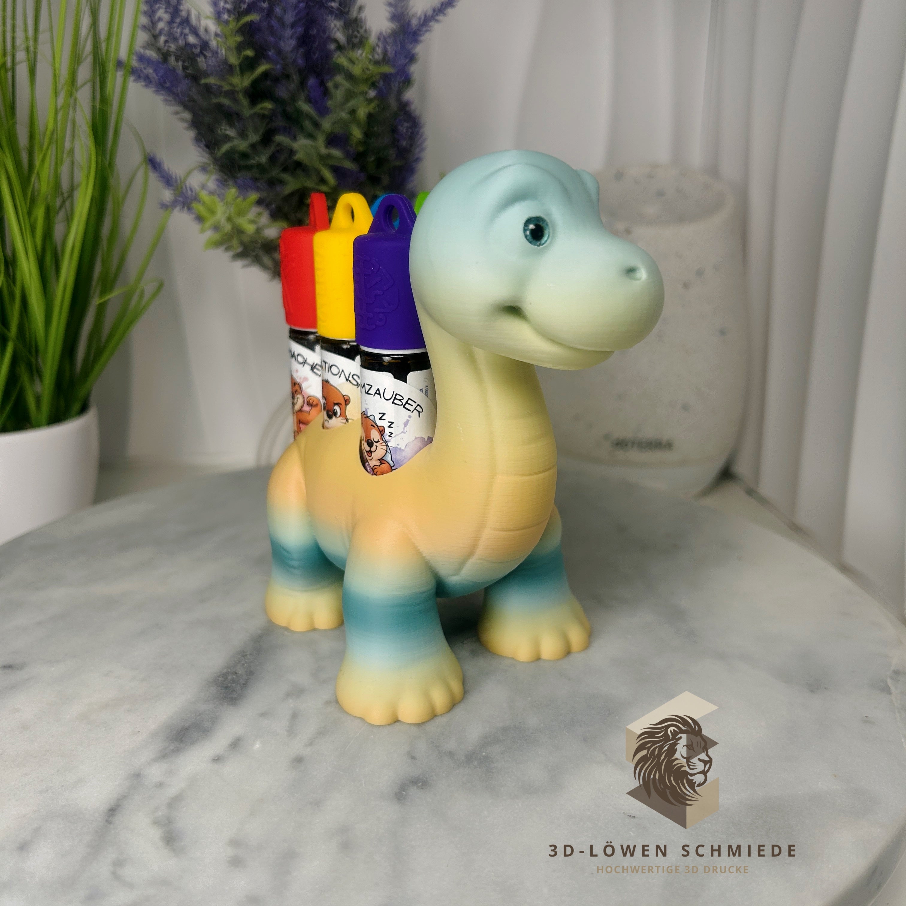 doTERRA Kids Collection Aufsteller für Ätherische Öle, Dino „Milo“ Platz für 7x 10ml Roll-Ons stilvolle Aufbewahrung, Praktisch, Einzigartig