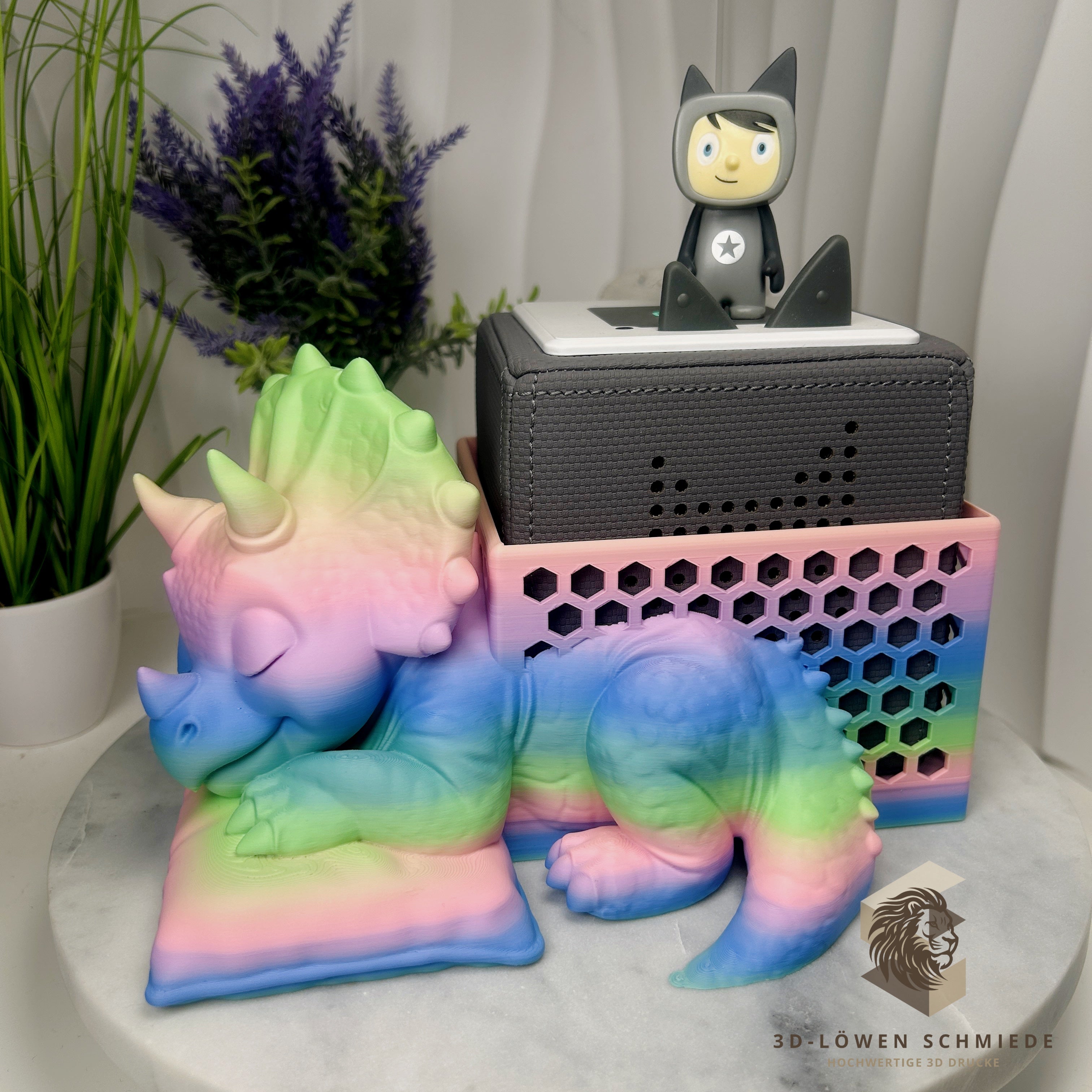 Toniebox Schlummer Spike Halter, passend für Toniebox 1 Halterung mit Ladefunktion, süsse Geschenkidee für kleine Helden