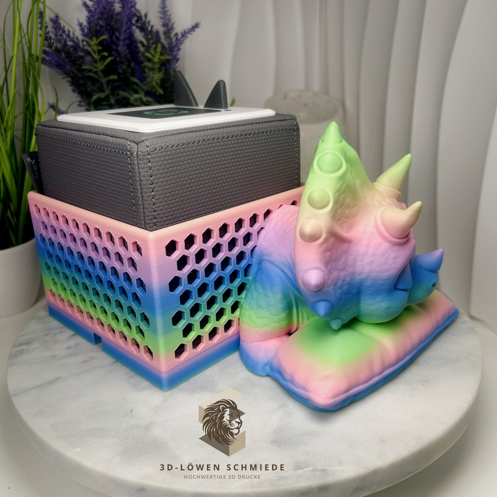 Toniebox Schlummer Spike Halter, passend für Toniebox 1 Halterung mit Ladefunktion, süsse Geschenkidee für kleine Helden