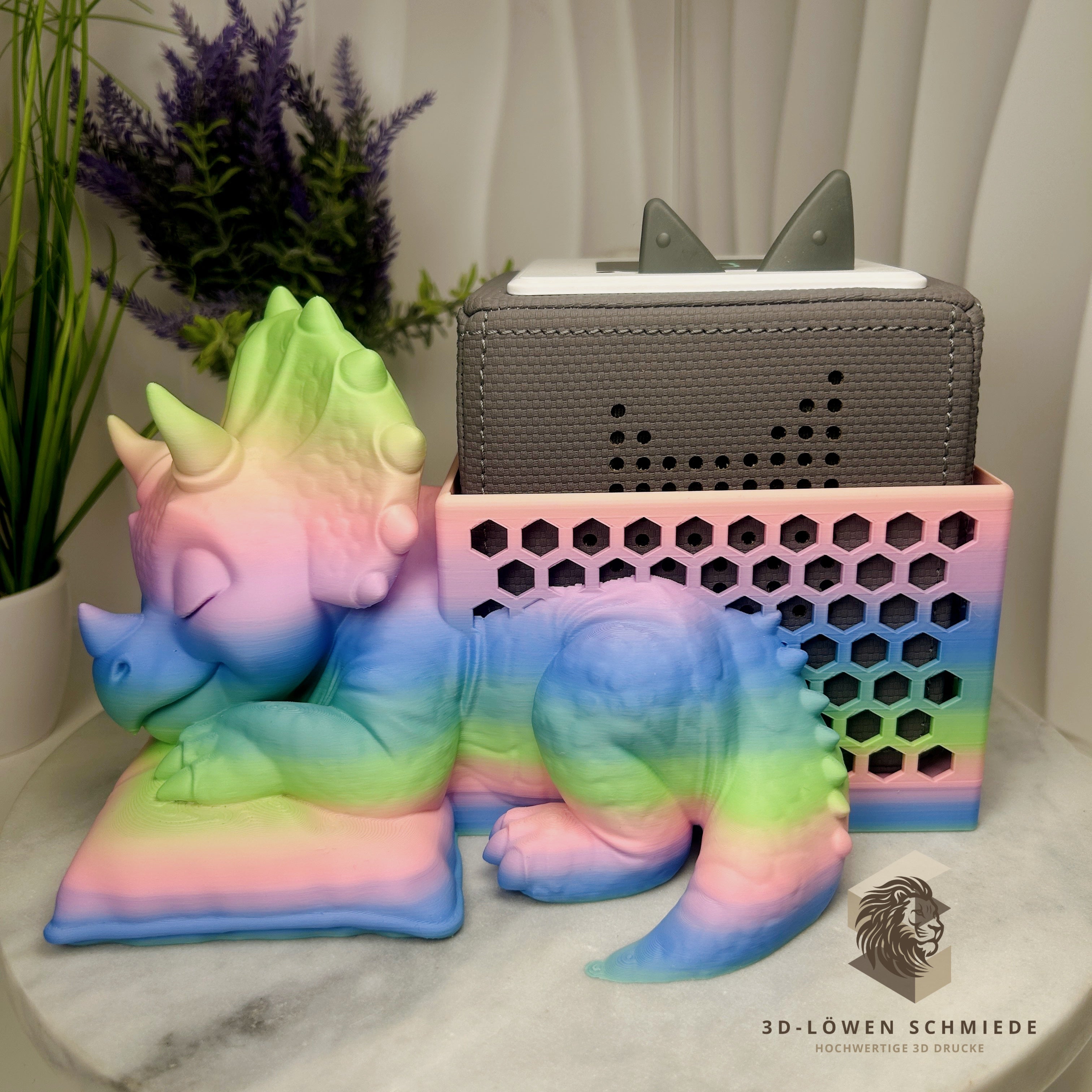 Toniebox Schlummer Spike Halter, passend für Toniebox 1 Halterung mit Ladefunktion, süsse Geschenkidee für kleine Helden