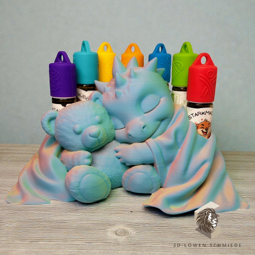 Aufsteller für ätherische Öle, doTERRA Kids Collection „Kuschel Drache“ Roll-On Halter und stilvolle Aufbewahrung