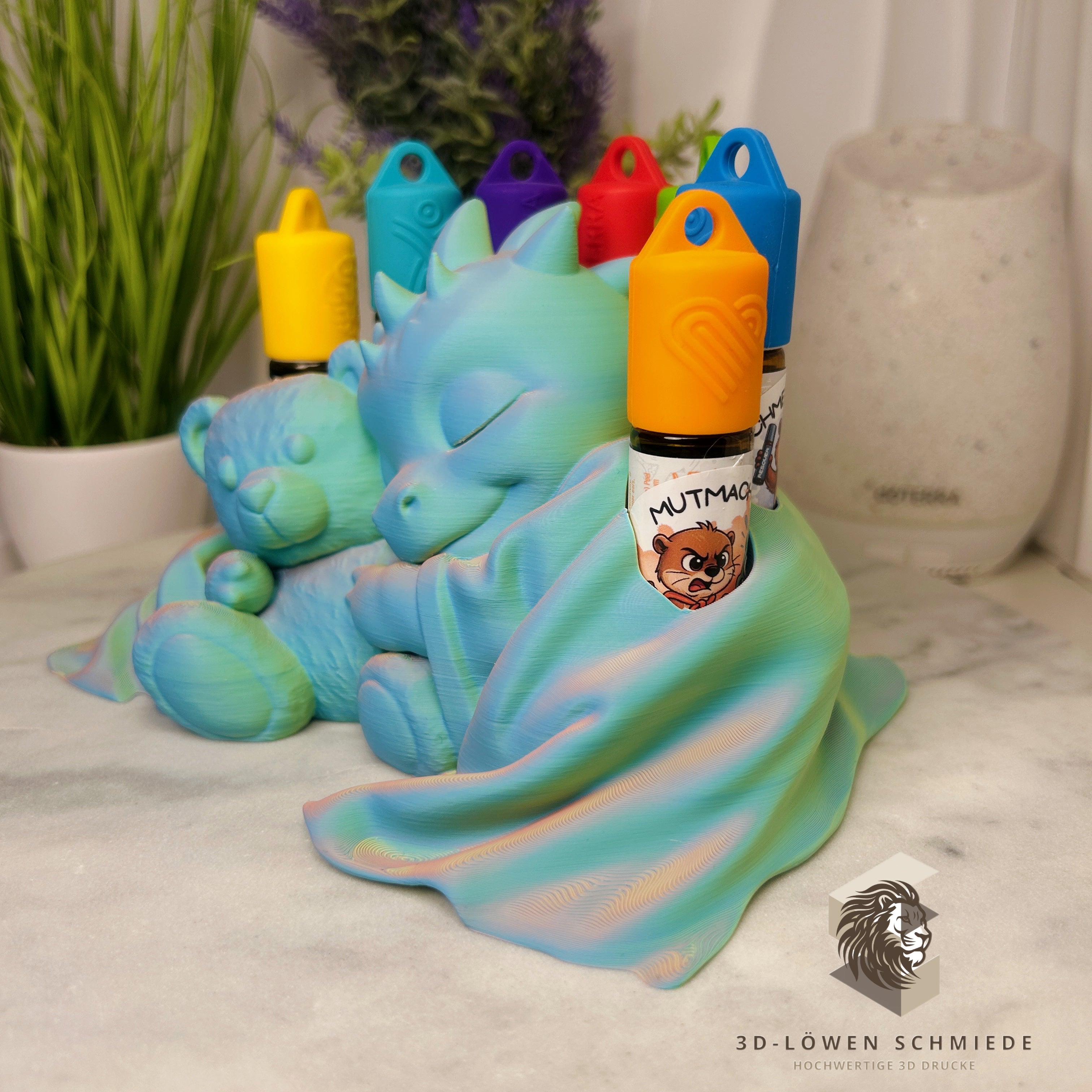 Aufsteller für ätherische Öle, doTERRA Kids Collection „Kuschel Drache“ Roll-On Halter und stilvolle Aufbewahrung