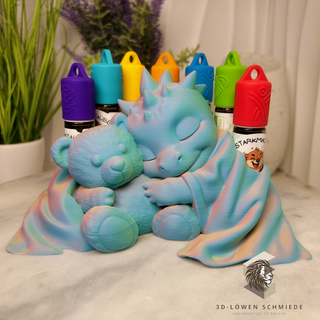 Aufsteller für ätherische Öle, doTERRA Kids Collection „Kuschel Drache“ Roll-On Halter und stilvolle Aufbewahrung