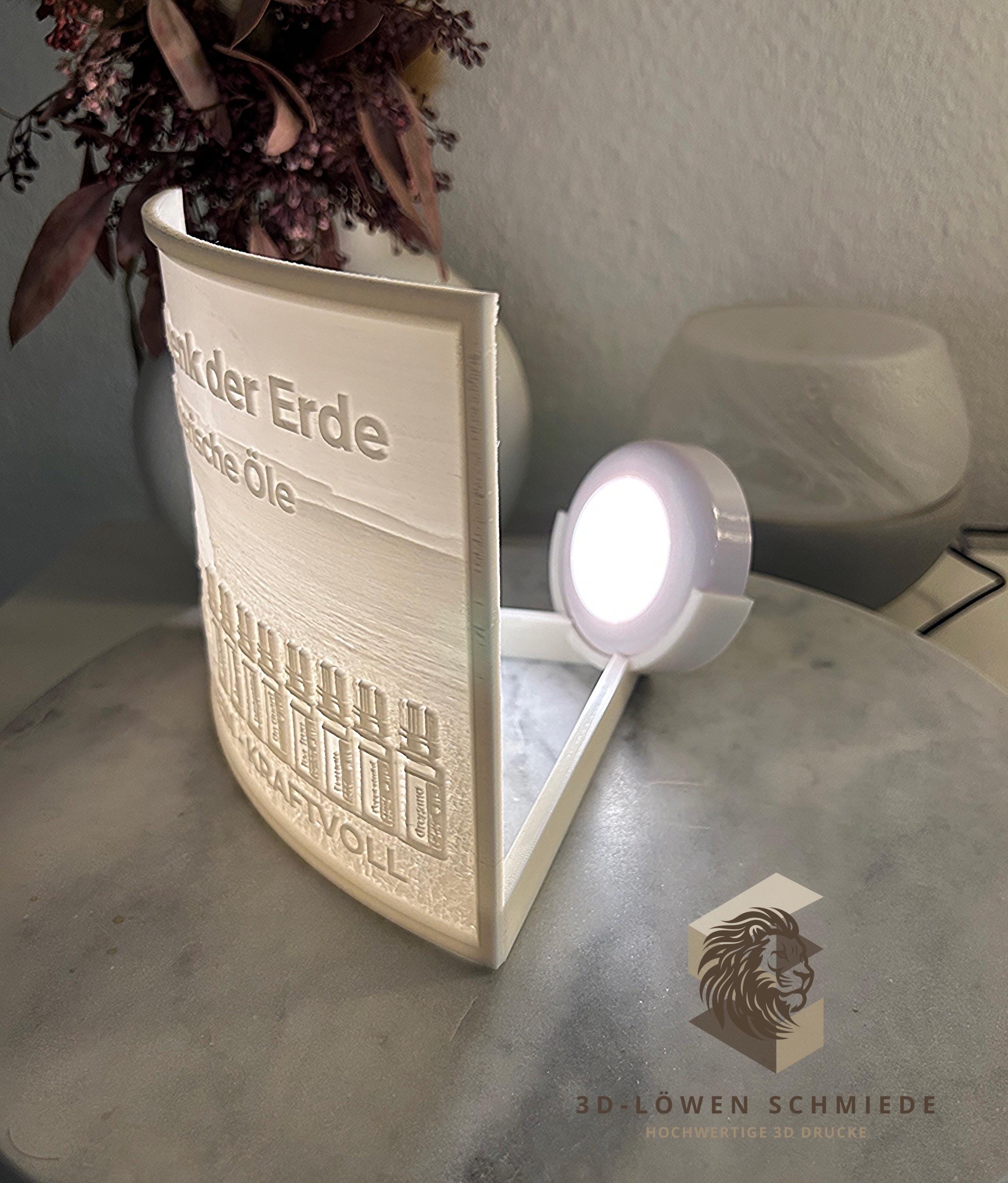 doTERRA Lichtbild „Geschenk der Erde“ Austeller, mit LED Beleuchtung, zur Präsentation.