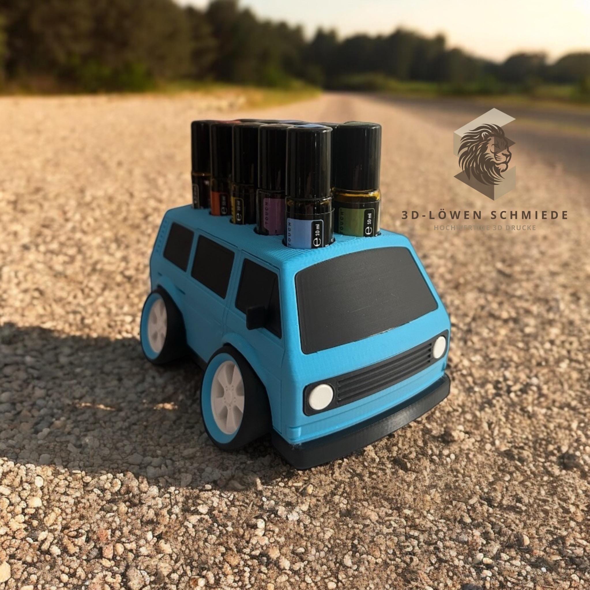doTERRA Auto Design trifft auf Ätherische Öle für 10x 10 ml Roll-Ons „AromaBully T3“ Aufbewahrung, Geschenkidee, Organizer