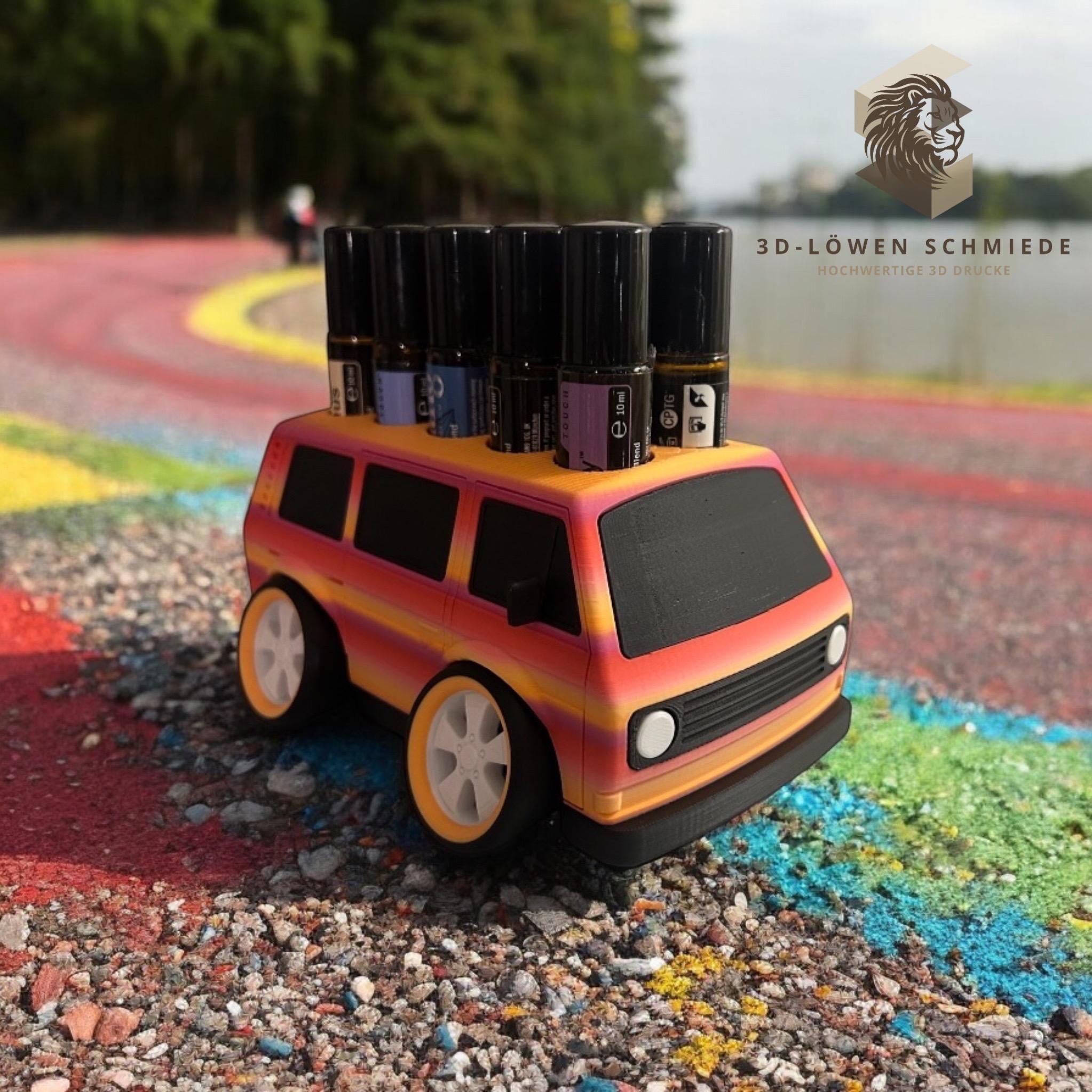 doTERRA Auto-Design trifft auf Ätherische Öle für 10x 10 ml Roll-Ons AromaBully - Aufbewahrung - Geschenk - andere Farb Wünsche anstechen