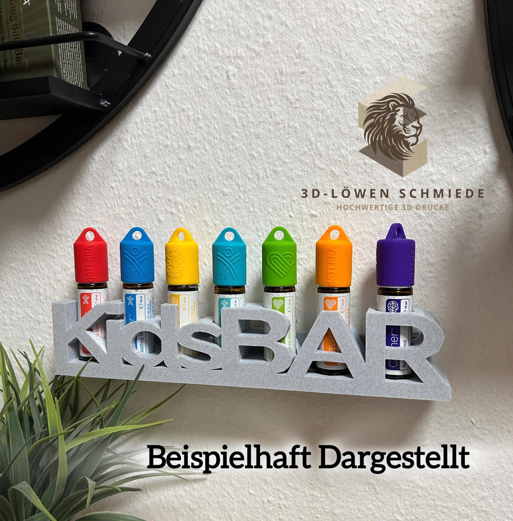 KidsBar Aufsteller Regal zum Anhängen oder Stellen für Ätherisches Öle 7 Fächer für 10ml Roll-On‘s Touchs