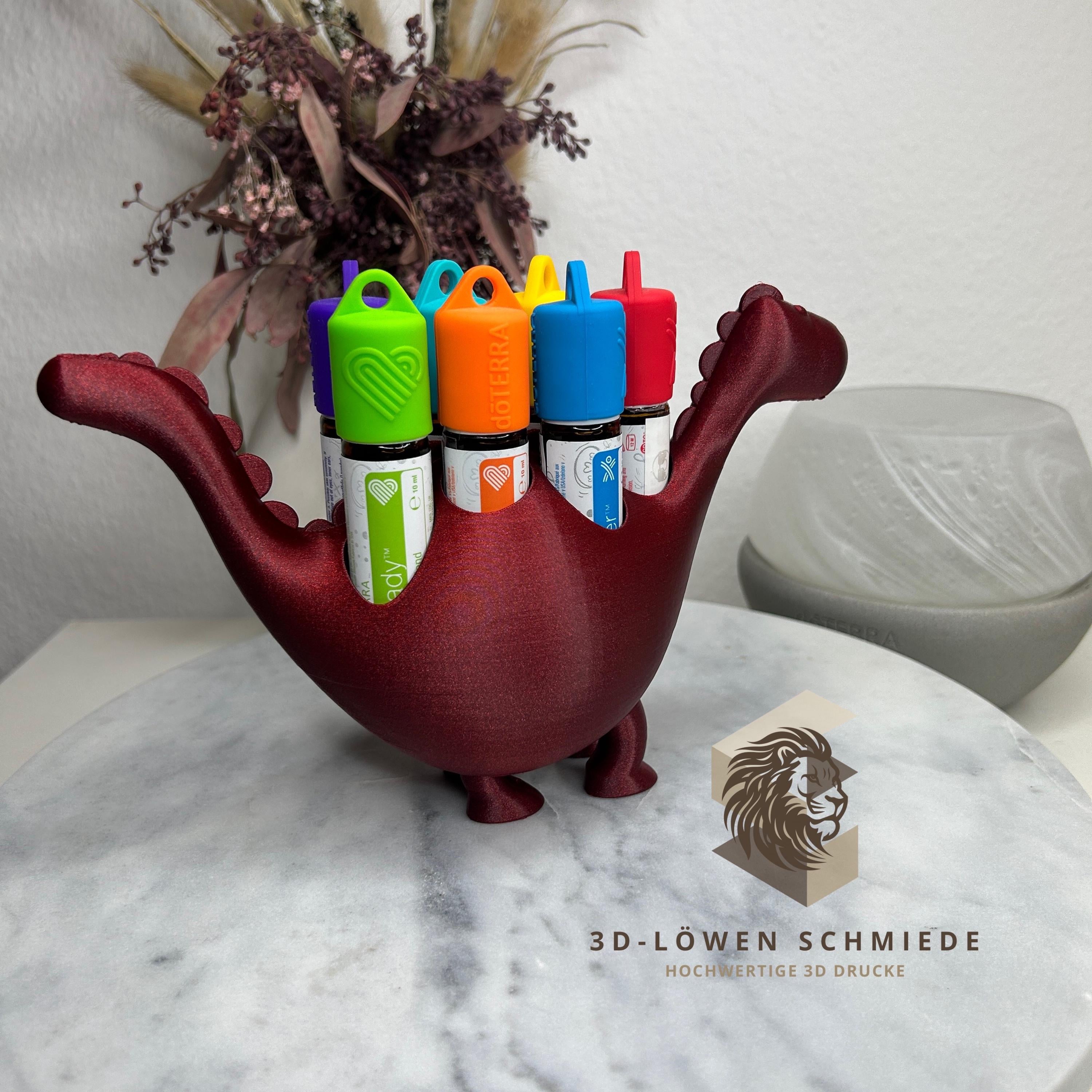doTERRA Kids Collection Aufsteller für Ätherische Öle - Dino einfarbig für 7x 10ml Roll-Ons Aufsteller