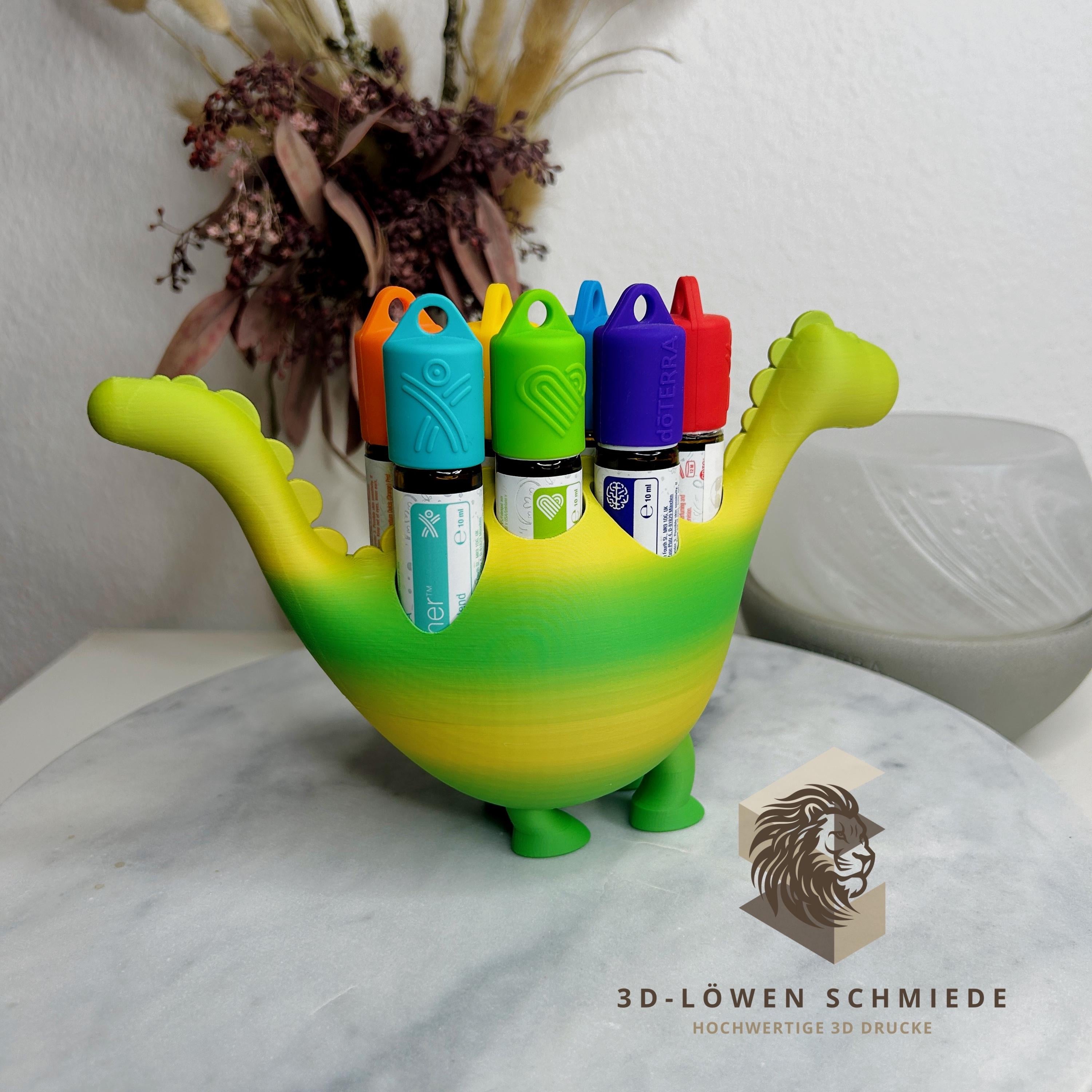 doTERRA Kids Collection Aufsteller für Ätherische Öle - Dino Einzelstück für 7x 10ml Roll-Ons Aufsteller