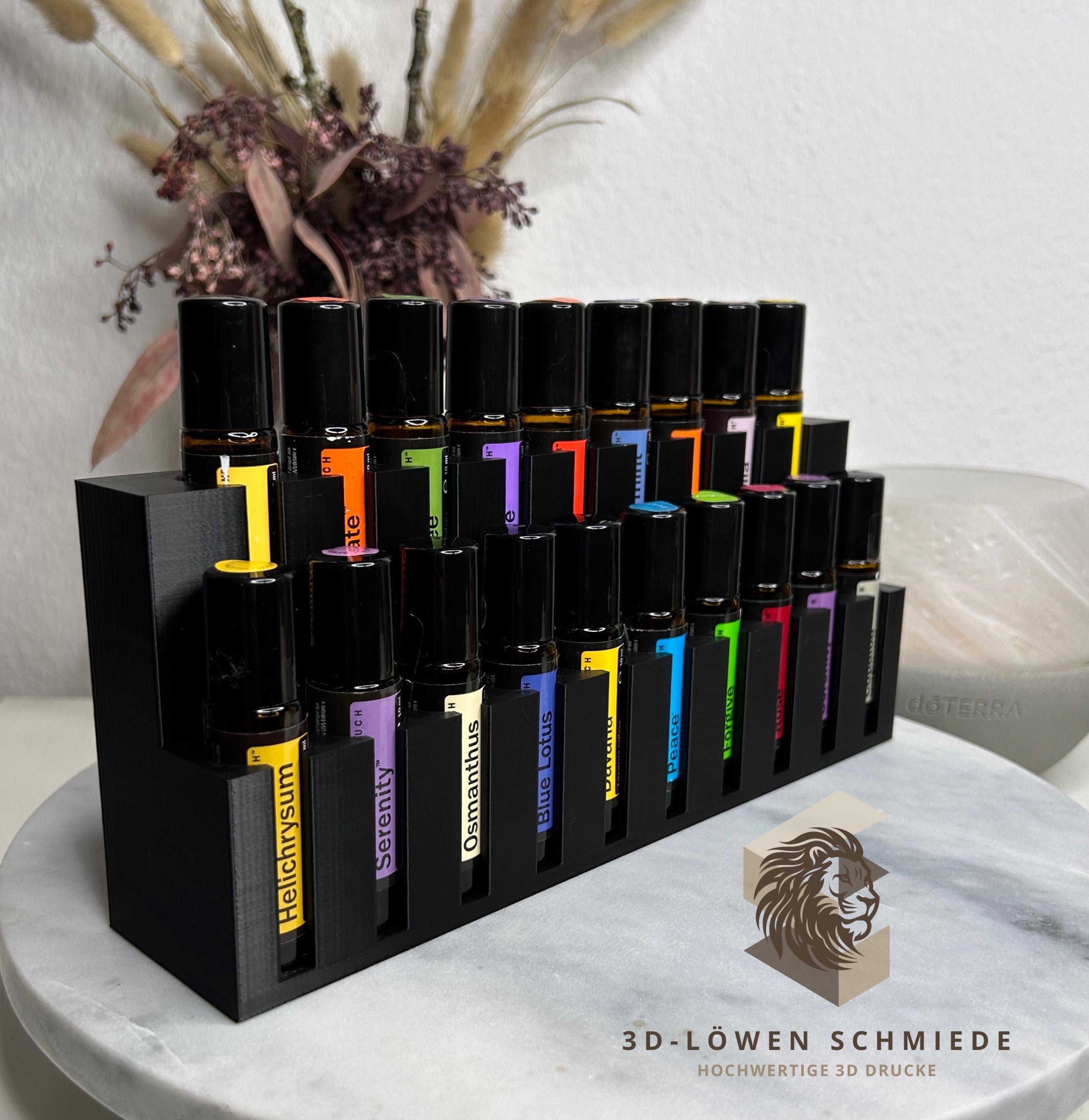doTERRA Aufsteller für 19x 10ml Ätherische Öle Touch Roll-On‘s mit Sichtfenster auf die Öle kompakt und platzsparend, auch in anderen Farben