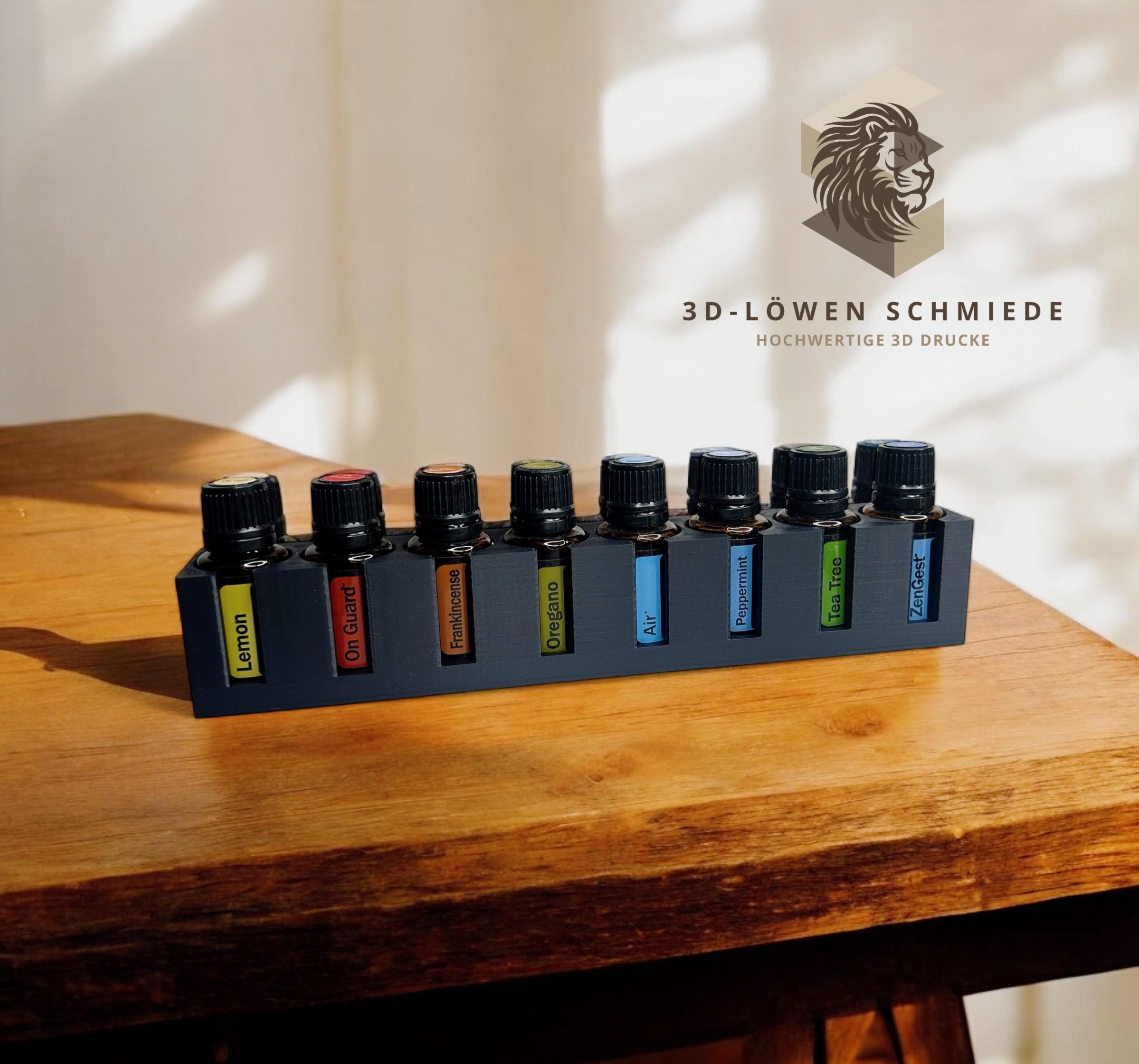 doTERRA Aufsteller für 8x 15ml Ätherische Öl Flaschen mit Sichtfenster auf die Öle im schlichtem Design, auch in anderen Farben möglich