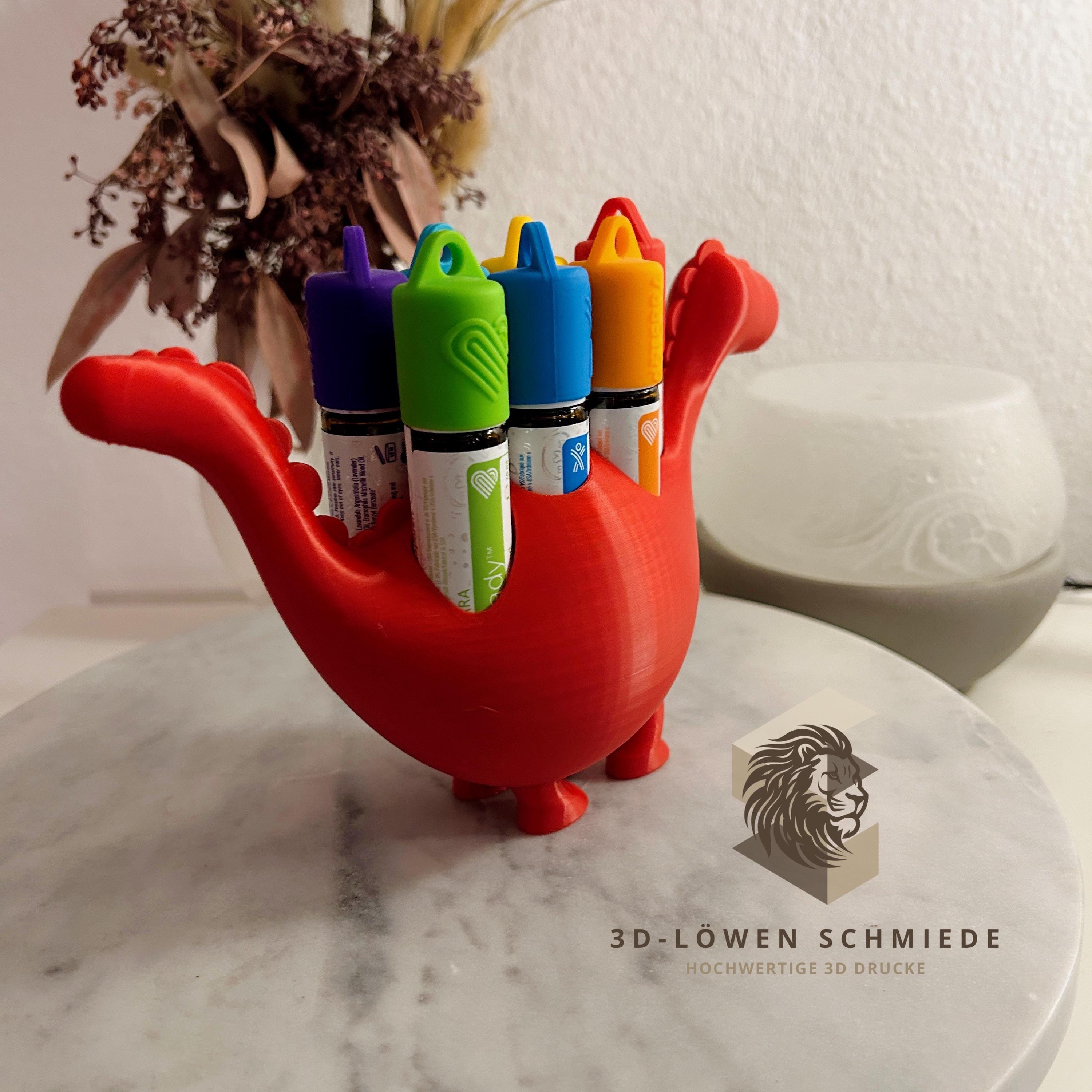 doTERRA Kids Collection für Ätherische Öle - Dino einfarbig mehrere Farben wählbar für 7x 10ml Roll-Ons Aufsteller