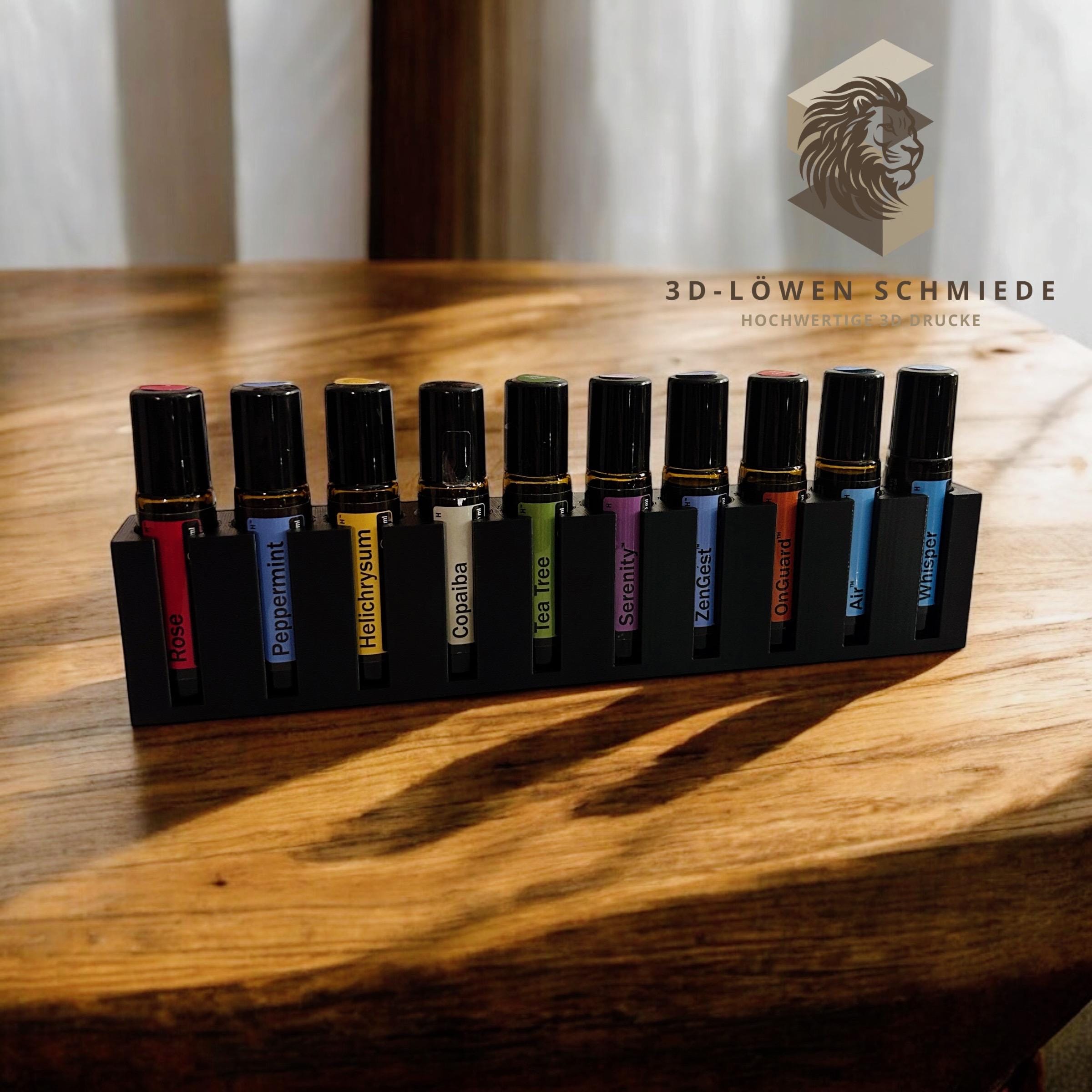 doTERRA Aufsteller / Regal für 10x 10ml Ätherische Öl Touch Roll-On‘s mit Sichtfenster auf die Öle, auch in anderen Farben möglich