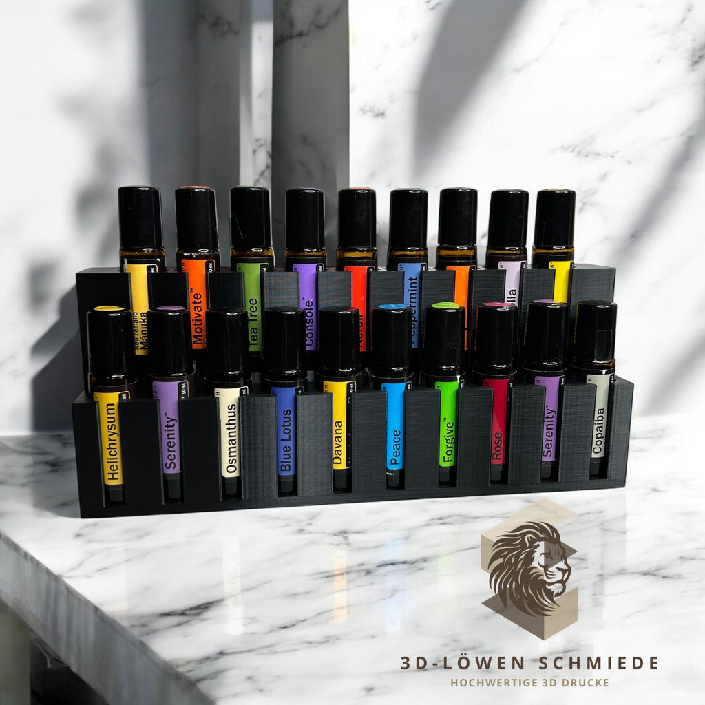 doTERRA Aufsteller / Regal für 10x 10ml Ätherische Öl Touch Roll-On‘s mit Sichtfenster auf die Öle, auch in anderen Farben möglich