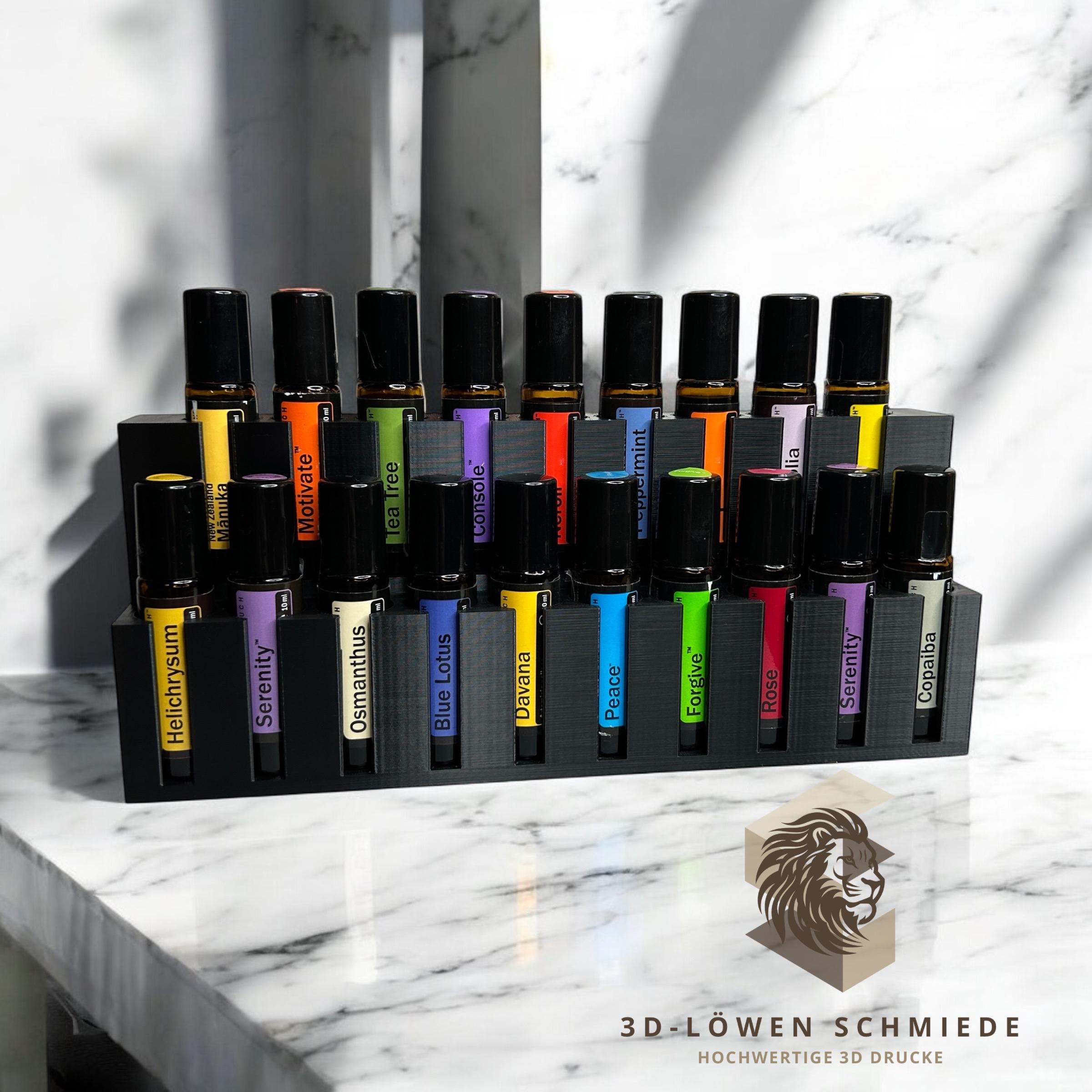 doTERRA Aufsteller / Regal für 10x 10ml Ätherische Öl Touch Roll-On‘s mit Sichtfenster auf die Öle, auch in anderen Farben möglich