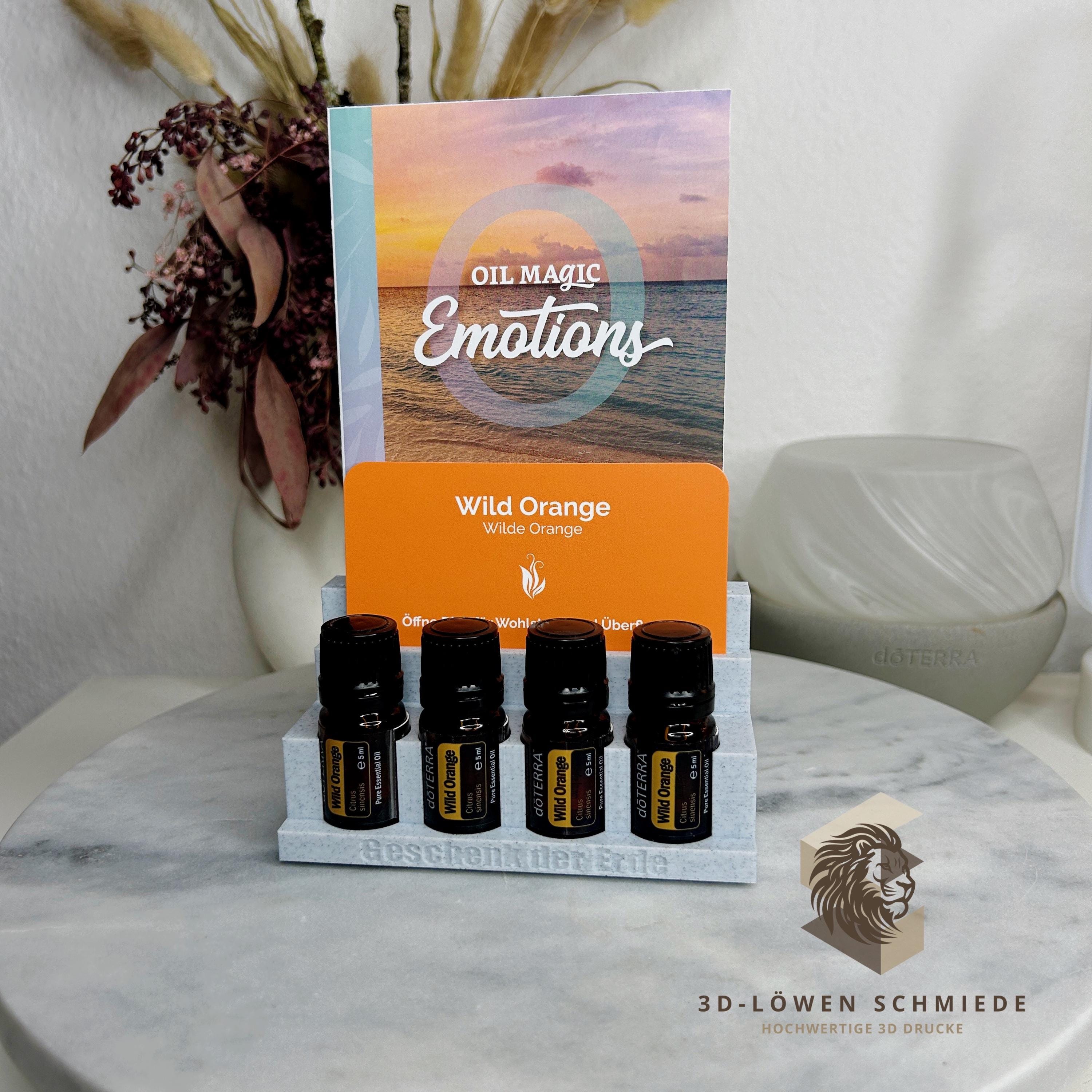 doTERRA Affirmationen / Karten Display Halter für Ätherische Öle & Karten Aufbewahrung Platz für 4x 5ml mit Kartenfach Organizer