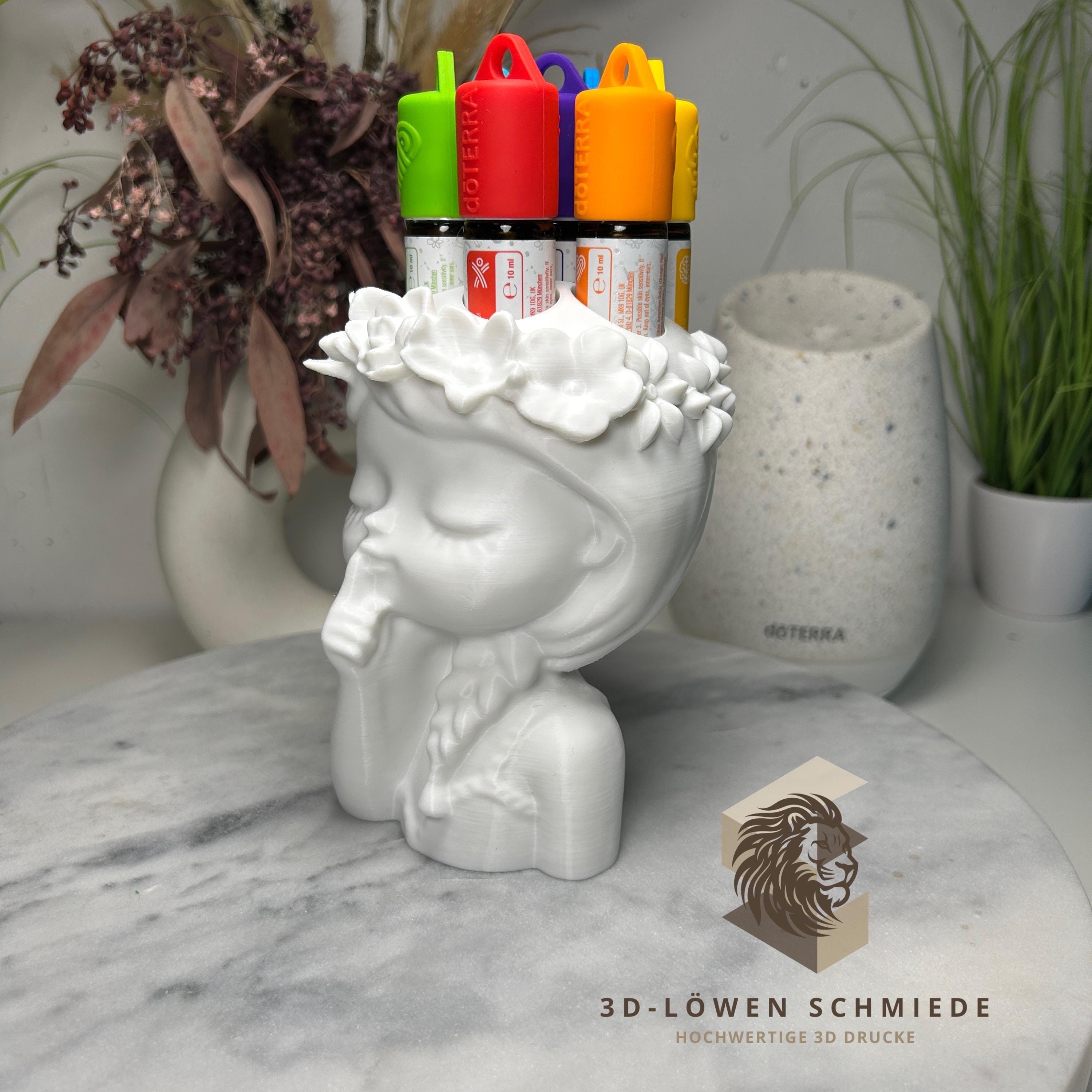 doTERRA Blumenmädchen V1. Aufsteller für Ätherische Öle 7x 10ml Roll-Ons im stilvollem und praktischen Design / Aufbewahrung / Geschenkidee