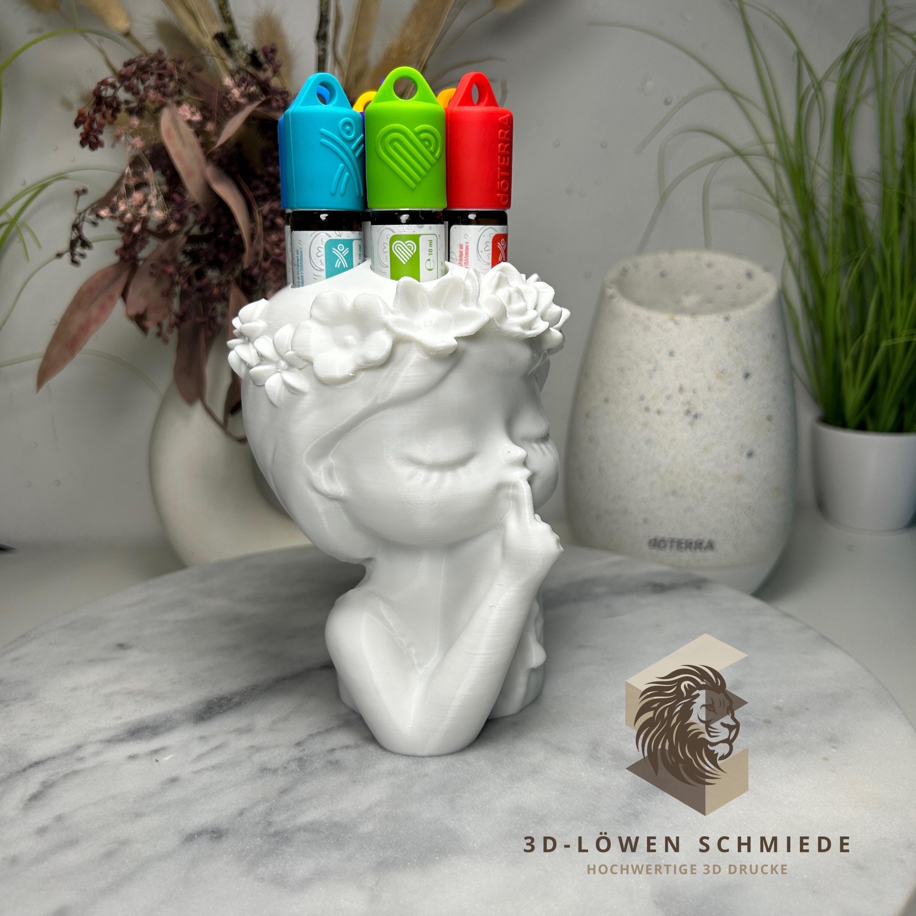 doTERRA Blumenmädchen V1. Aufsteller für Ätherische Öle 7x 10ml Roll-Ons im stilvollem und praktischen Design / Aufbewahrung / Geschenkidee