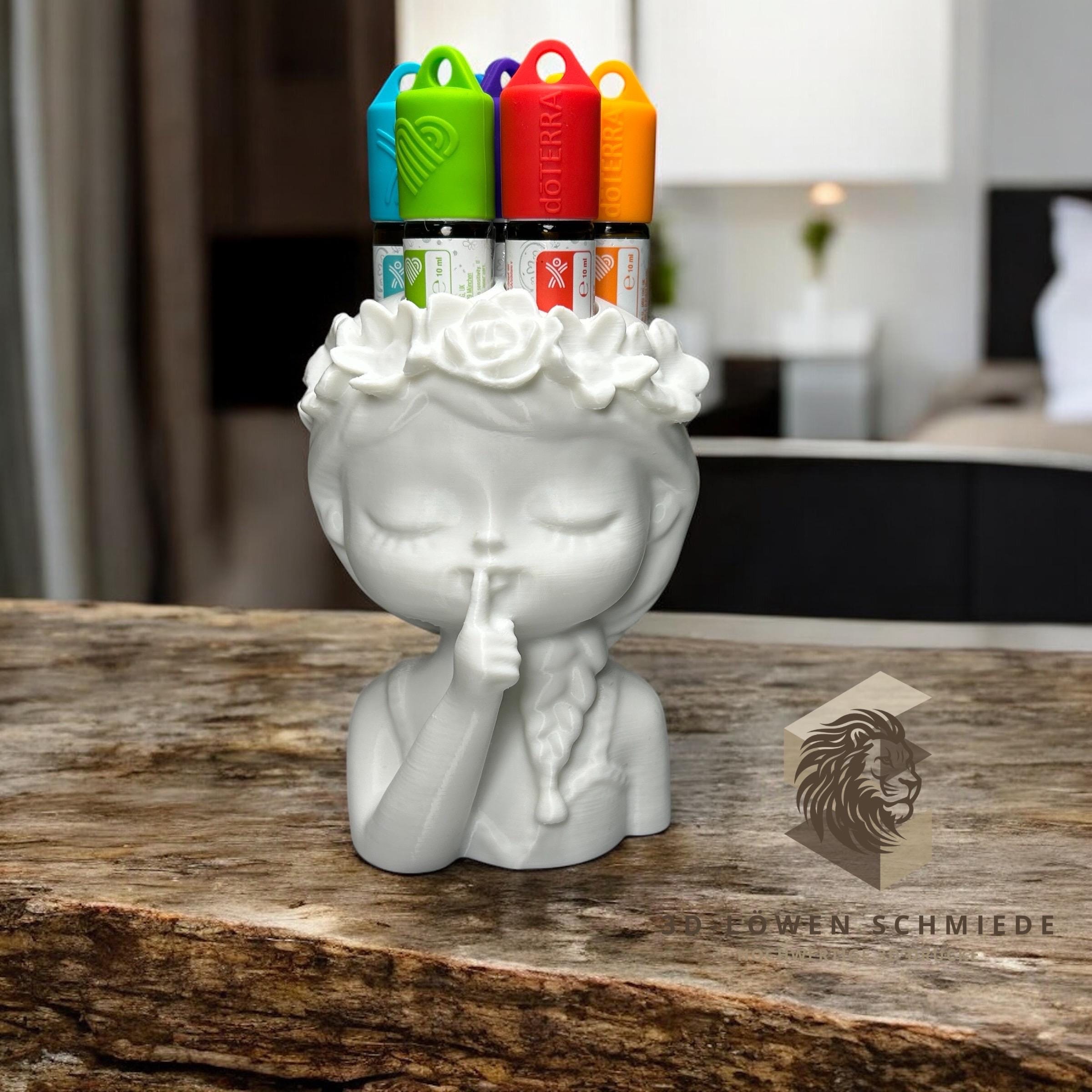 doTERRA Blumenmädchen V1. Aufsteller für Ätherische Öle 7x 10ml Roll-Ons im stilvollem und praktischen Design / Aufbewahrung / Geschenkidee