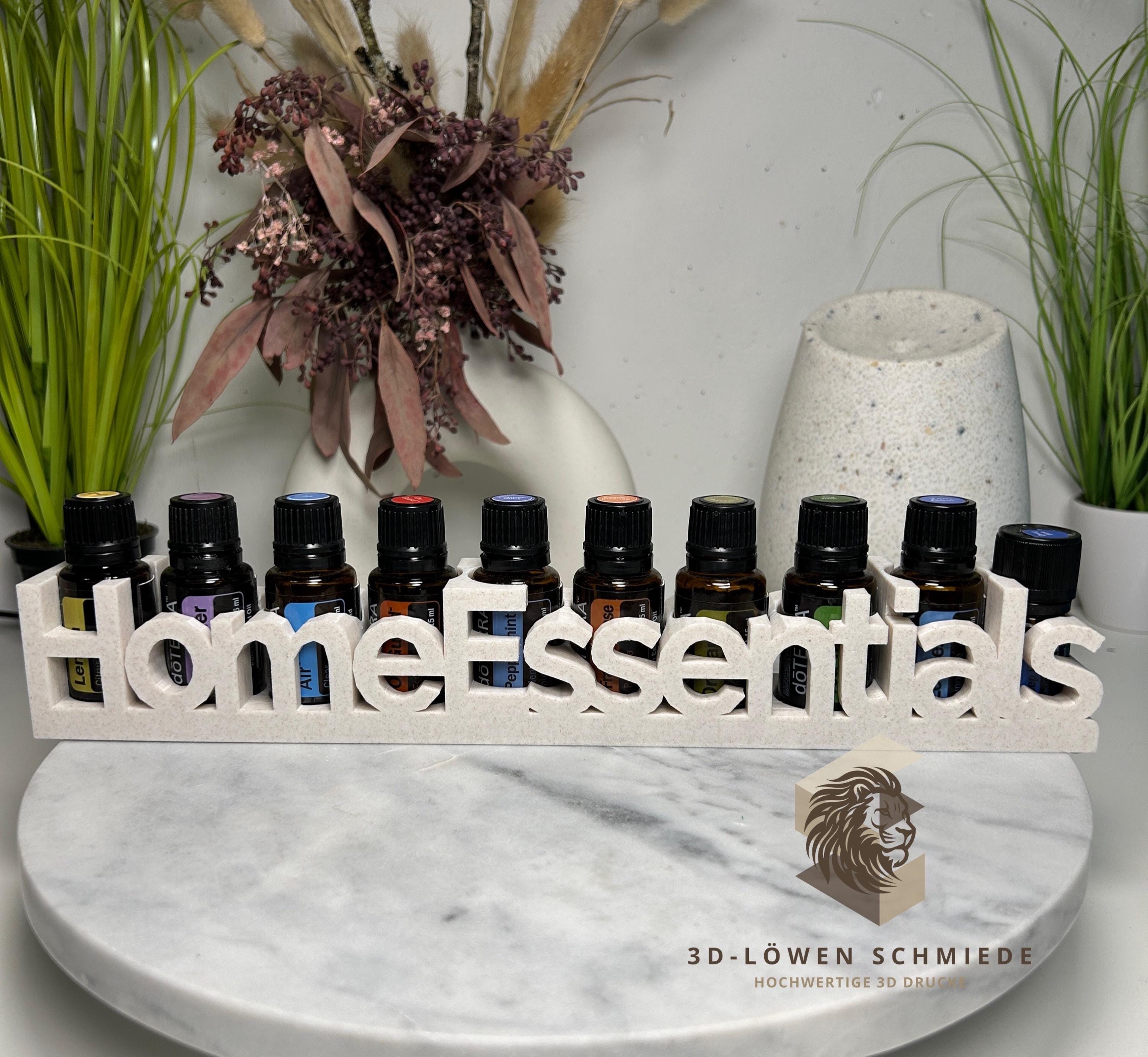 doTERRA Home Essentials / Hausapotheke Regal Aufbewahrung für Ätherische Öle Aufsteller, Beige Marmoriert, 9x 15ml - 1x 5ml Ätherisches Öl