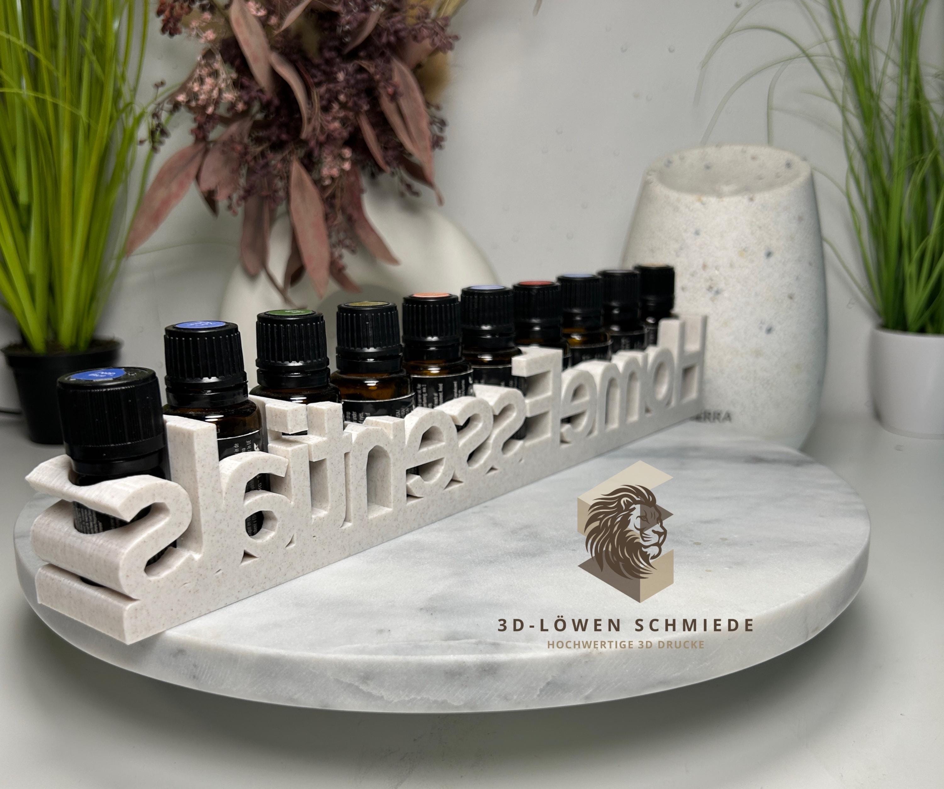 doTERRA Home Essentials / Hausapotheke Regal Aufbewahrung für Ätherische Öle Aufsteller, Beige Marmoriert, 9x 15ml - 1x 5ml Ätherisches Öl