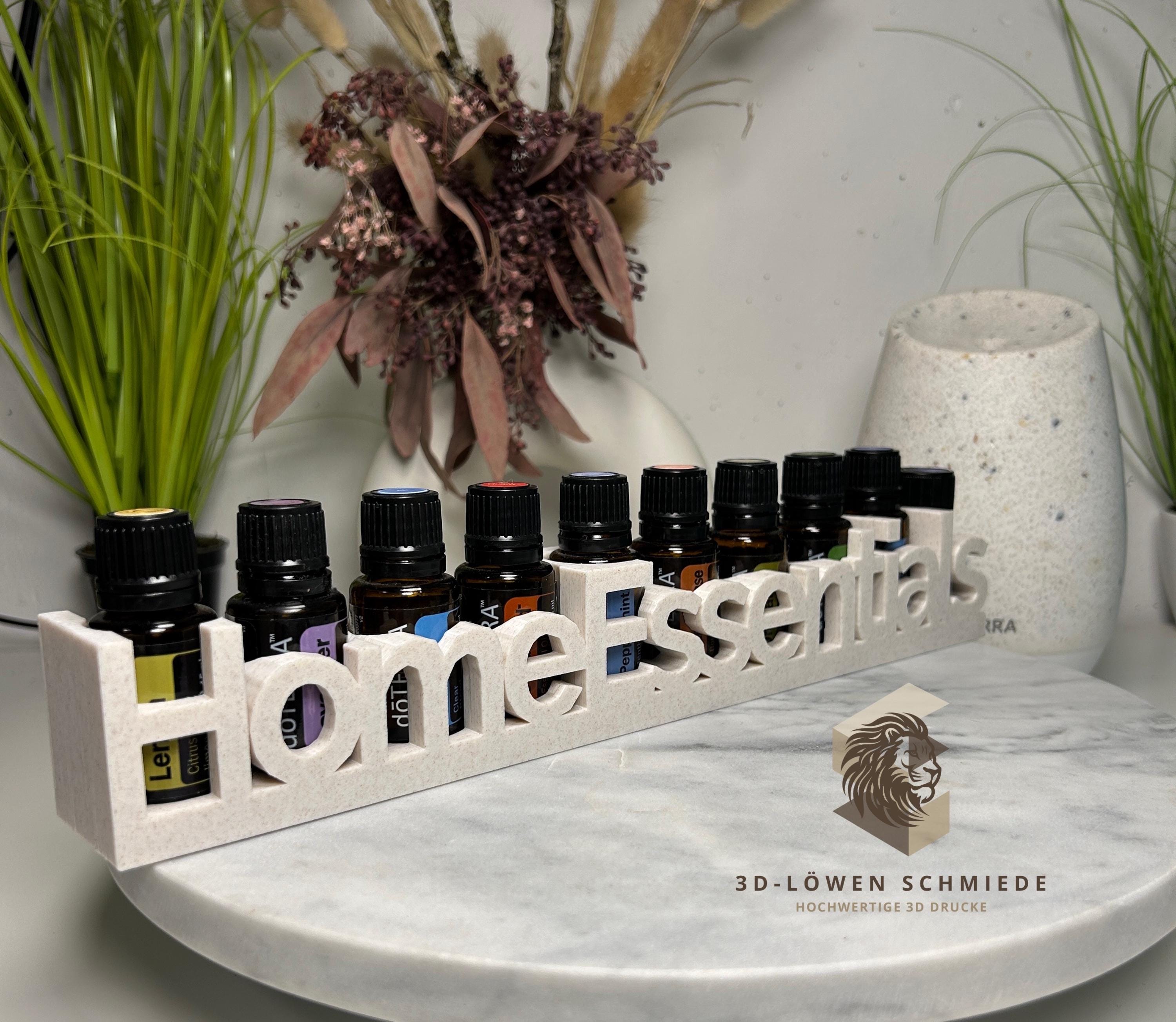 doTERRA Home Essentials / Hausapotheke Regal Aufbewahrung für Ätherische Öle Aufsteller, Beige Marmoriert, 9x 15ml - 1x 5ml Ätherisches Öl