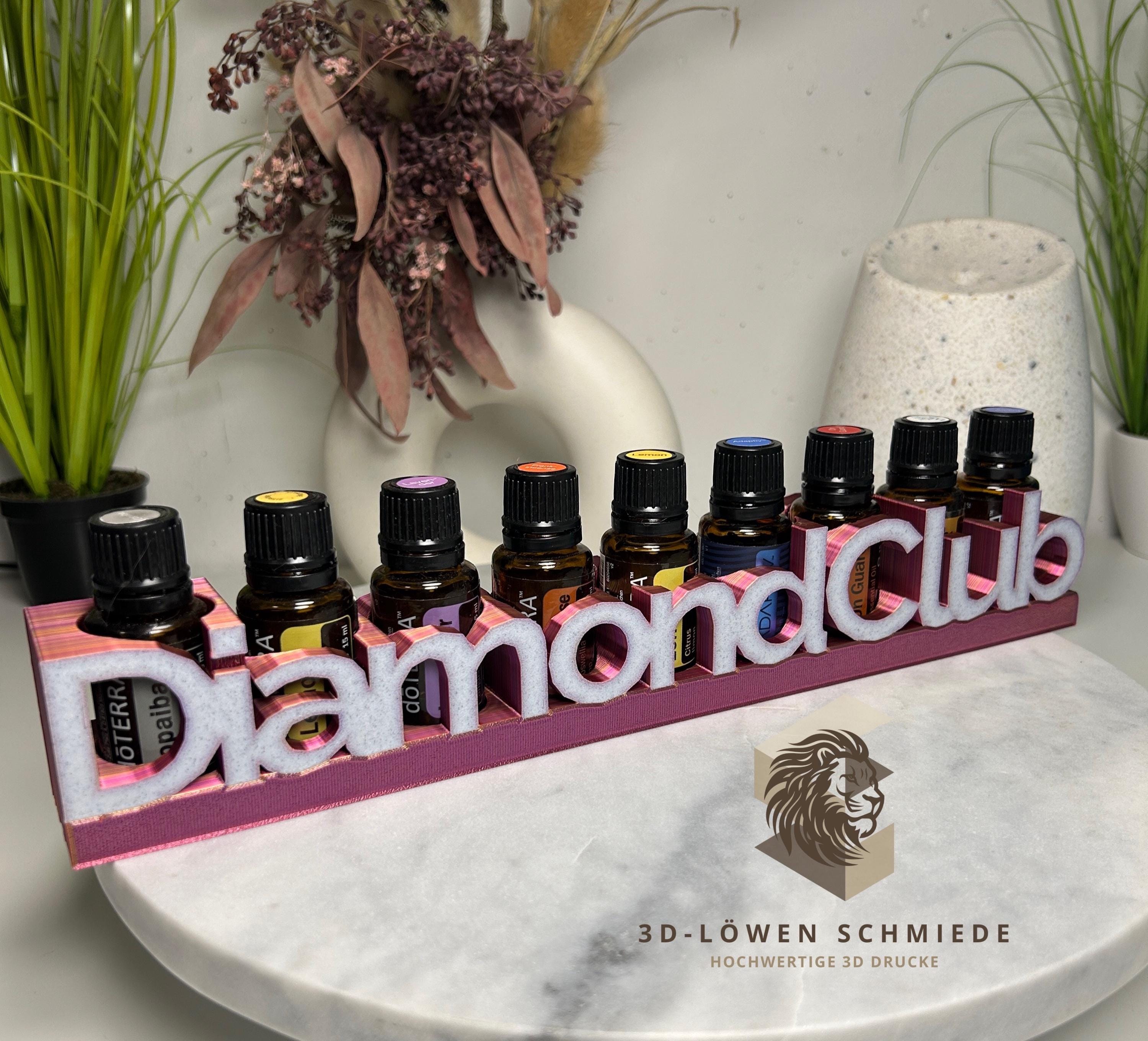 doTERRA DiamondClub Aufsteller / Aufbewahrung für Ätherische Öle Platz für 9 x15ml Stilvoller Aufsteller für Visionäre & Leader