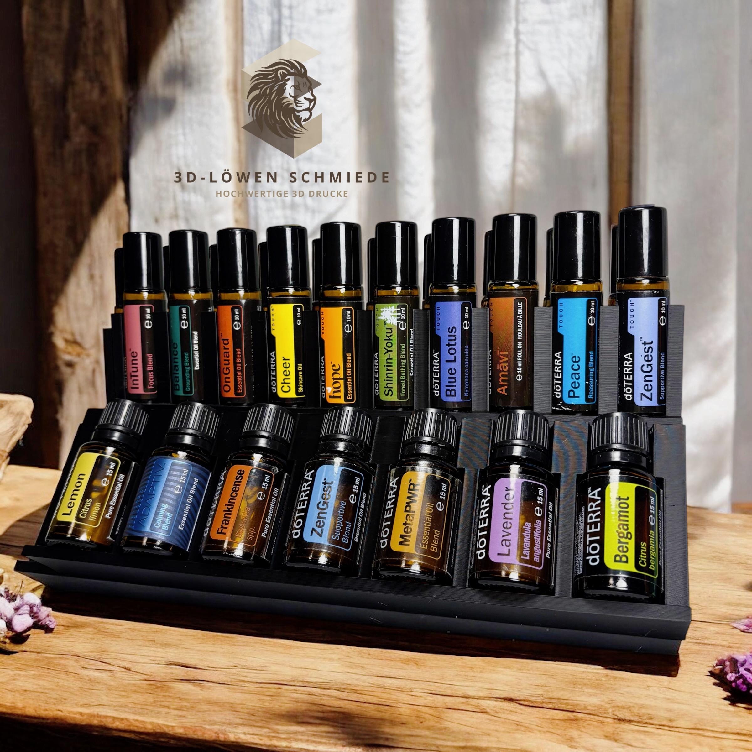 doTERRA Aufsteller Aufbewahrung 10x 10ml / 7x 15ml Ätherische Öle Touch Roll-On‘s Flaschen in Schwarz, Weiß erhältlich