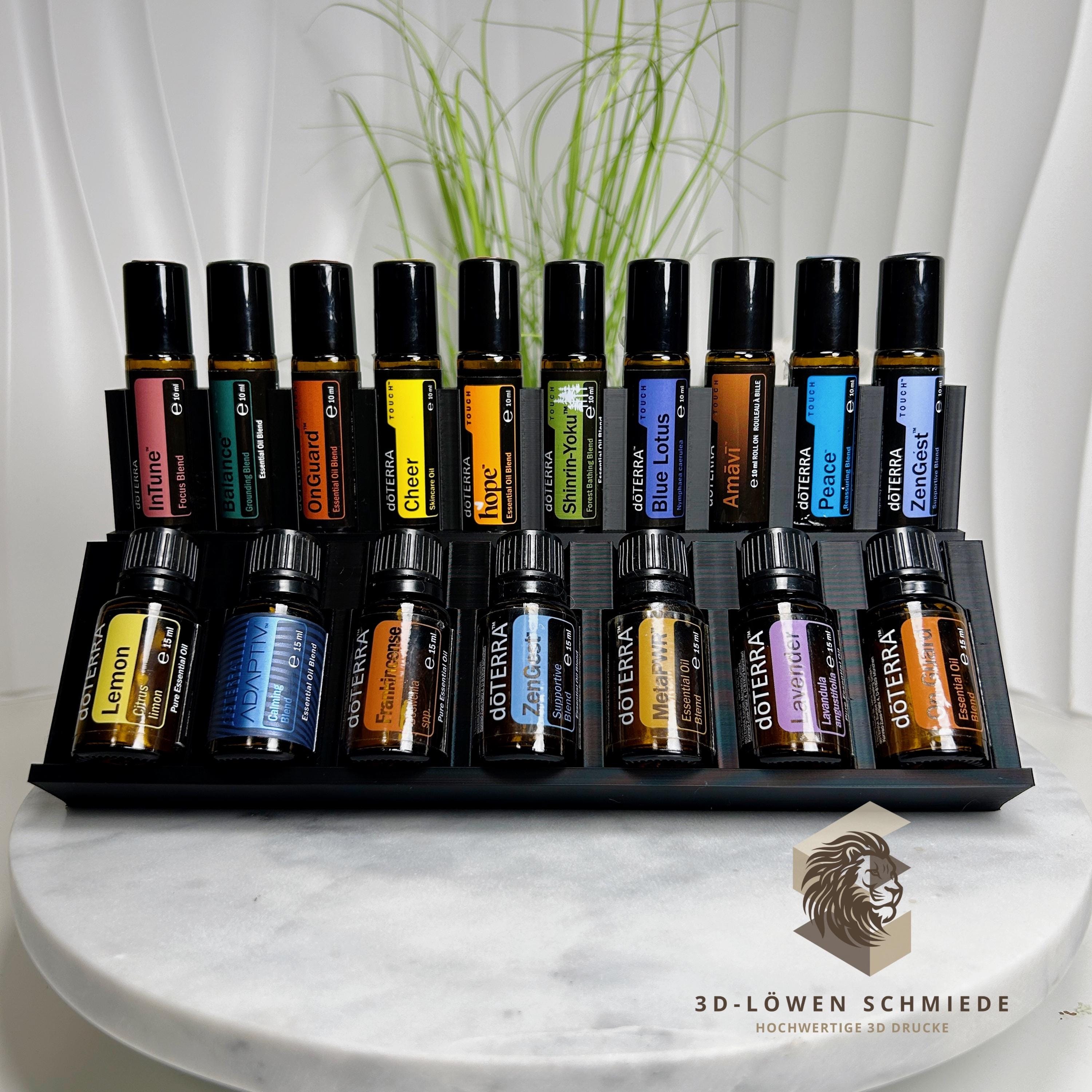 doTERRA Aufsteller Aufbewahrung 10x 10ml / 7x 15ml Ätherische Öle Touch Roll-On‘s Flaschen in Schwarz, Weiß erhältlich