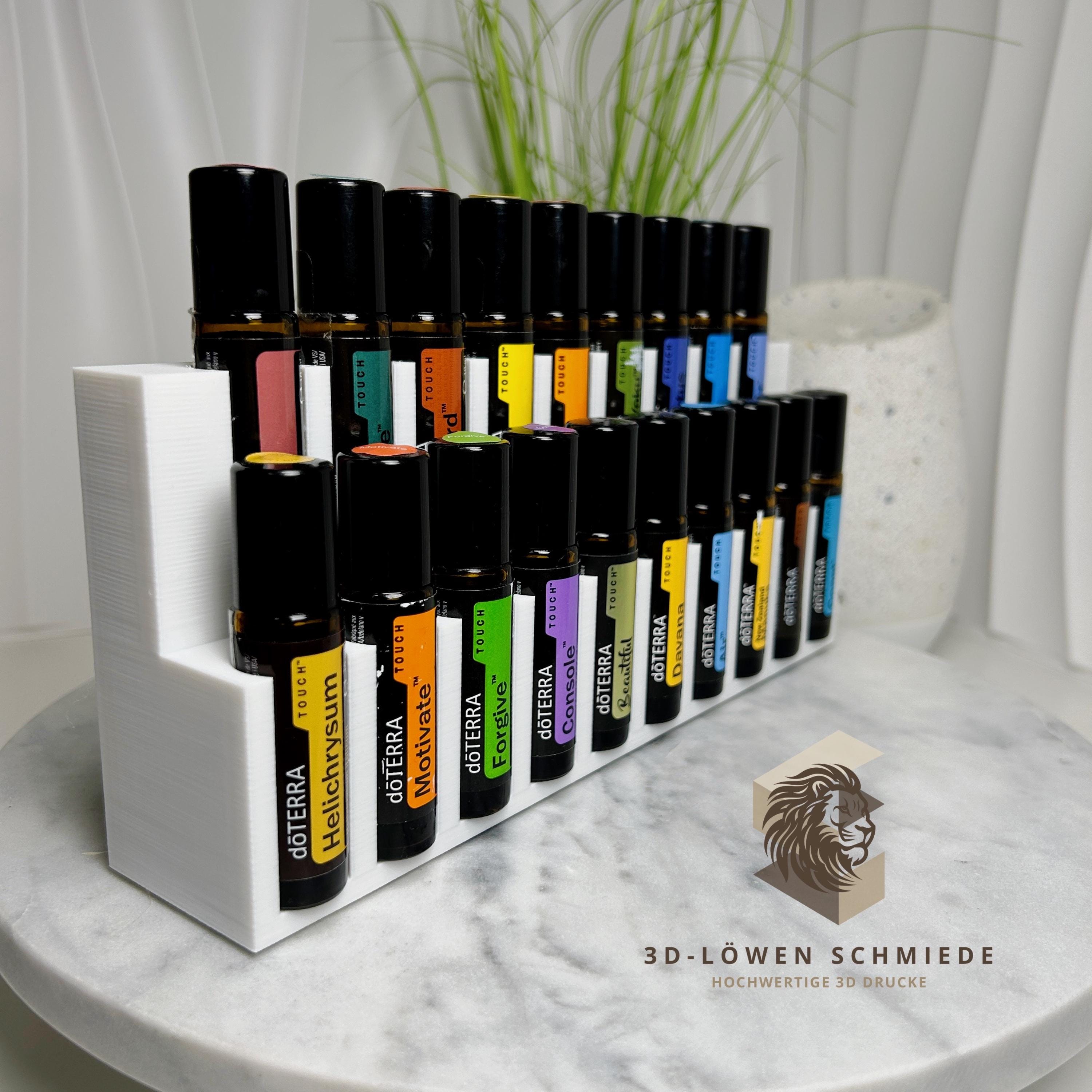 doTERRA Aufsteller für 19x 10ml Ätherische Öle Touch Roll-On‘s mit Sicht auf die Öle kompakt und platzsparend, auch in anderen Farben