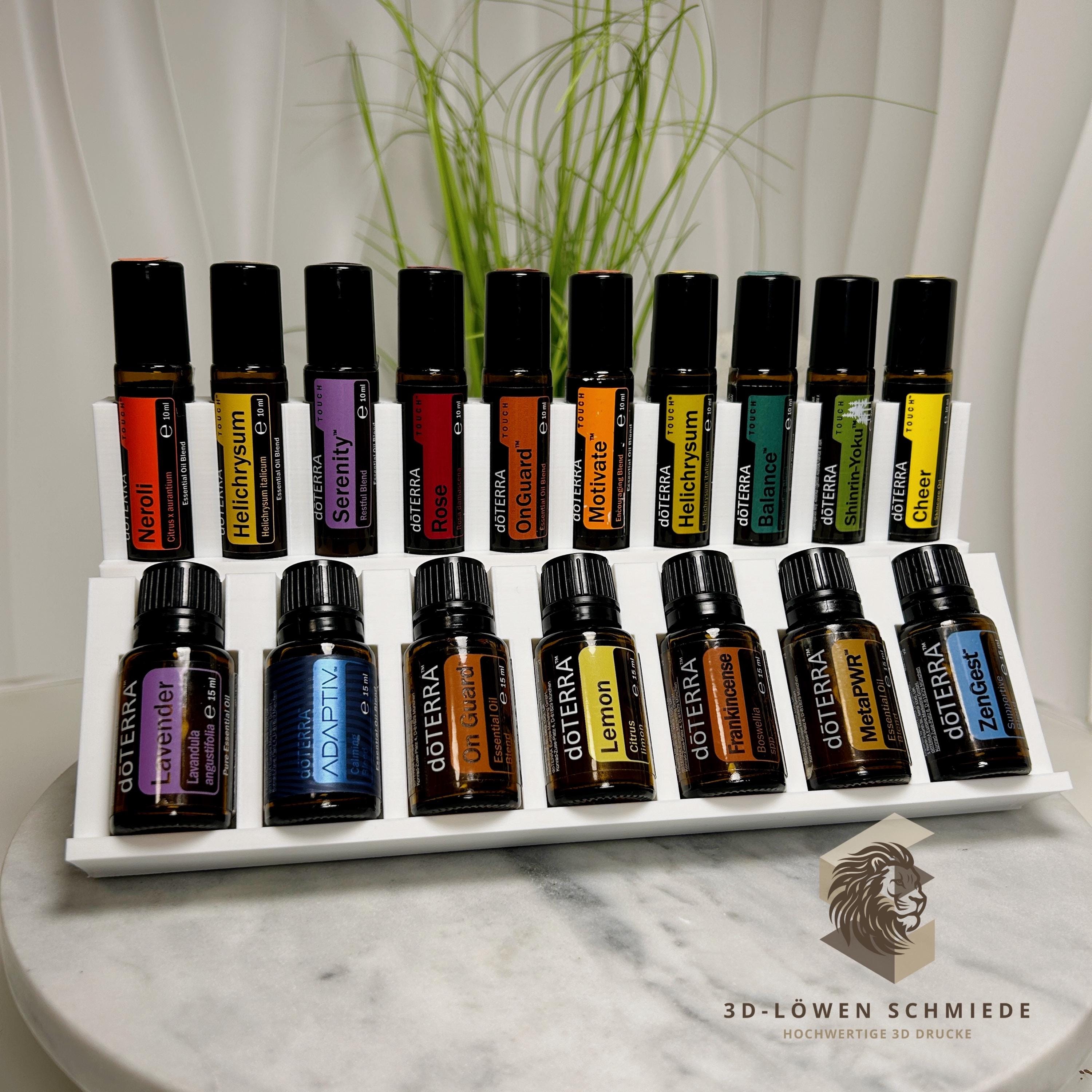 doTERRA Aufsteller Aufbewahrung 10x 10ml / 7x 15ml Ätherische Öle Touch Roll-On‘s Flaschen in Schwarz, Weiß erhältlich