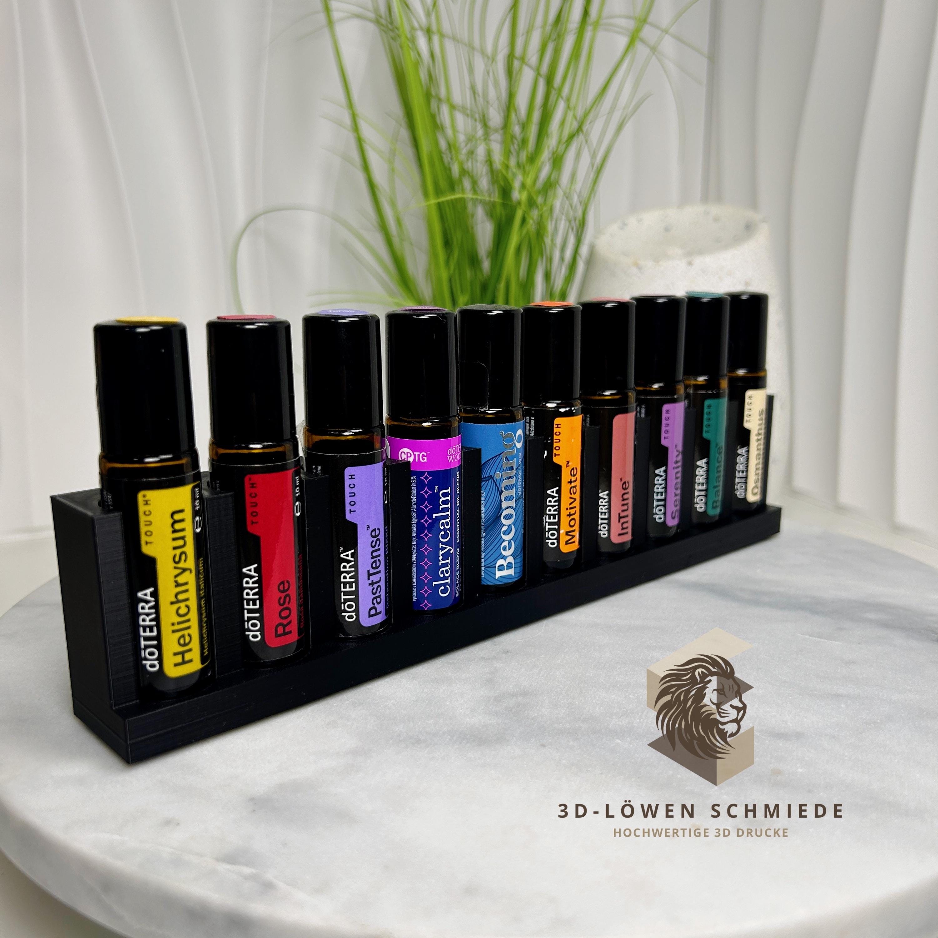doTERRA Aufsteller / Regal für 10x 10ml Ätherische Öl Touch Roll-On‘s mit Sichtfenster auf die Öle, auch in anderen Farben möglich