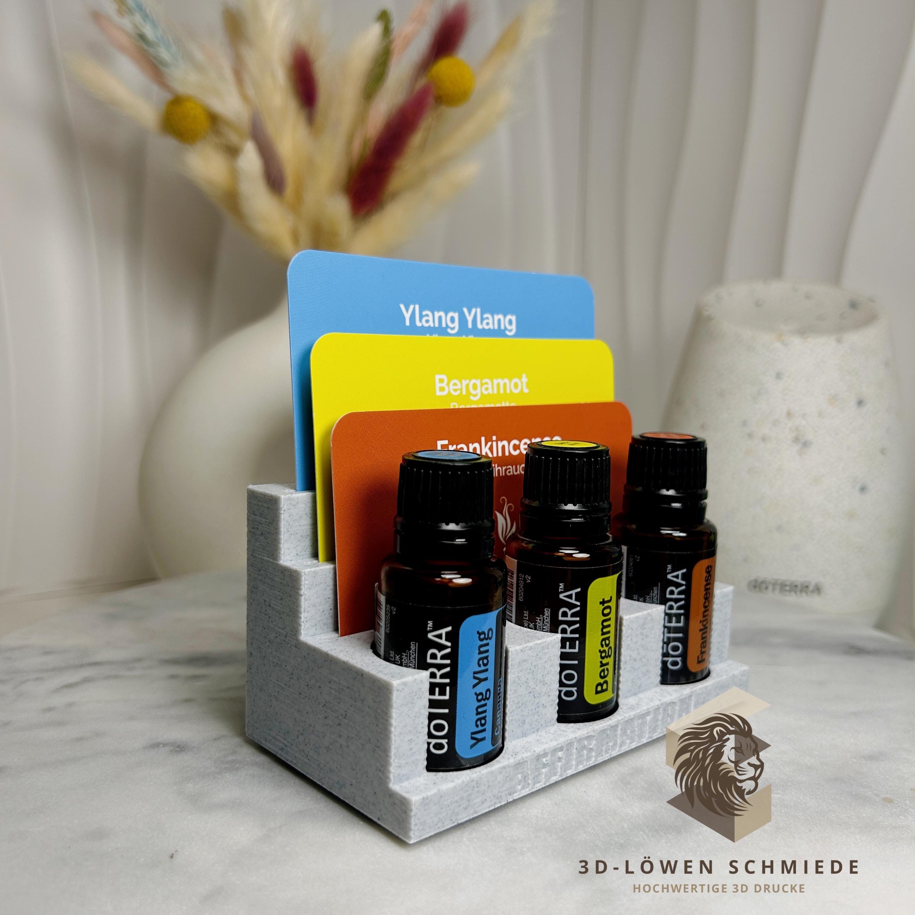 doTERRA Affirmationen / Karten Display Halter für Ätherische Öle & Karten Aufbewahrung Platz für 3x 15ml mit Kartenfach Organizer