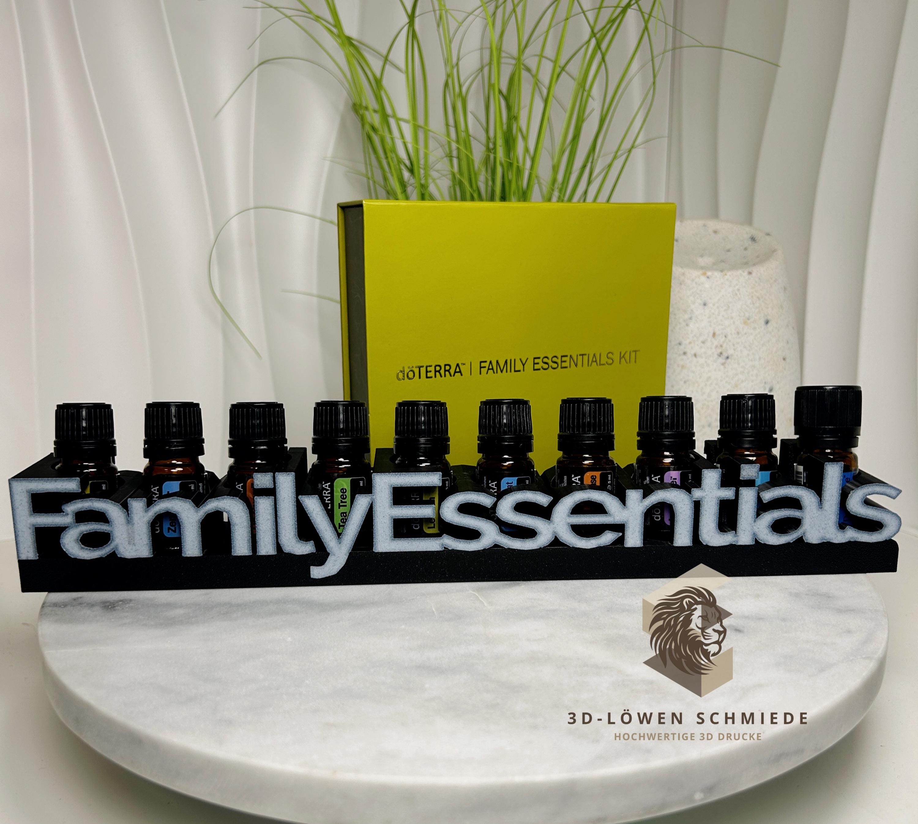 doTERRA Family Essential Aufsteller, kleine Hausapotheke für Ätherische Öle 10x 5ml Essential Kit, Stilvoll, Organizer, Geschenkidee